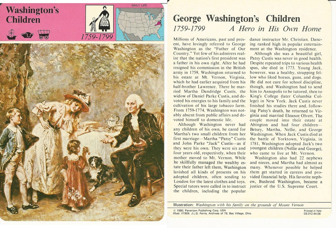 1979 Panarizon Story of America 44.05 George Washington's Children - Rare Collectible Coin for History Buffs & Coin Collectors | Perfect for Display Cases, Gift Giving, and Historical Collections