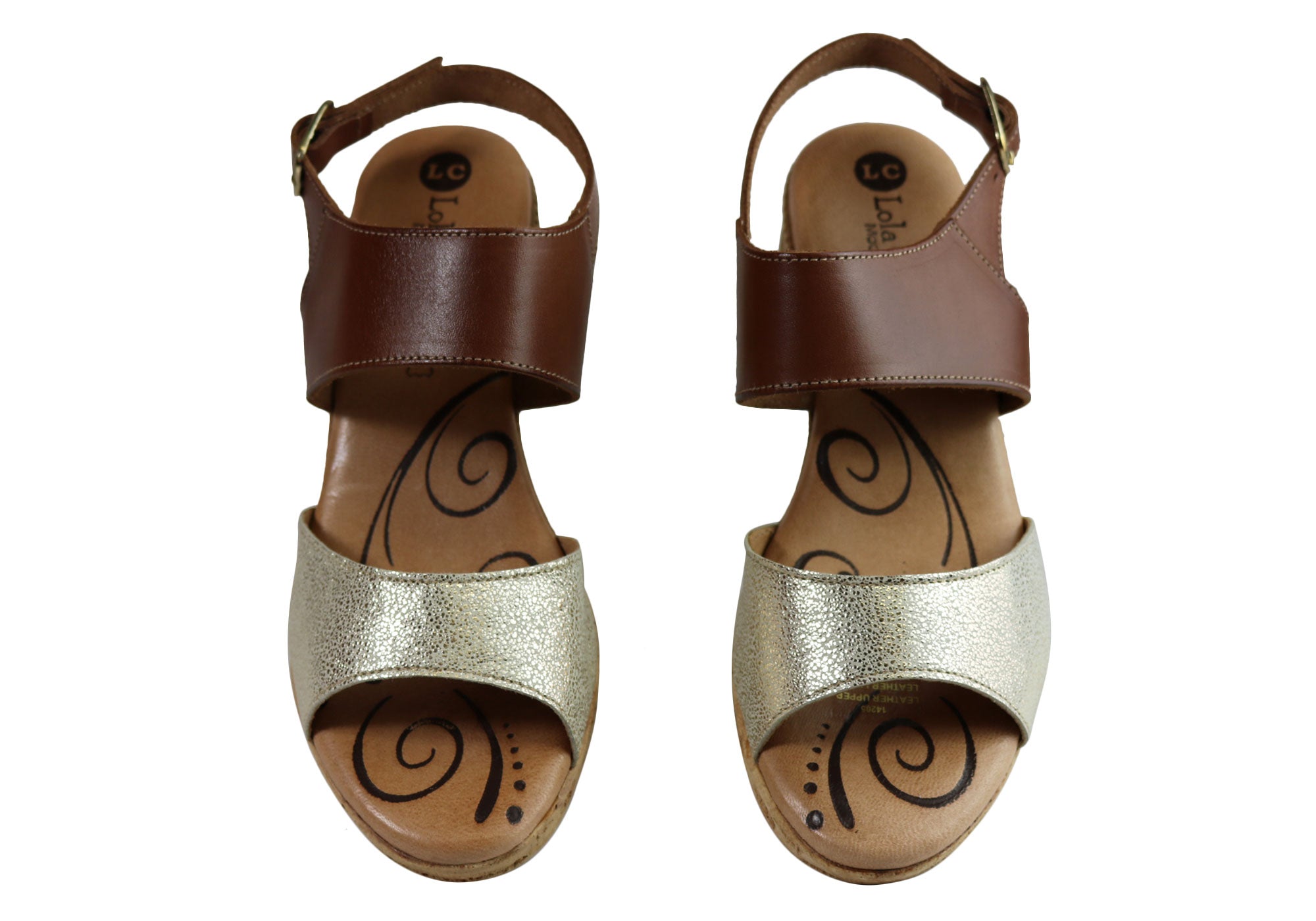 Lola Canales Mia Women's Comfort Leather Mid Heel Sandals - Handmade in Spain - Perfect for Summer Outings, Weddings & Office Wear