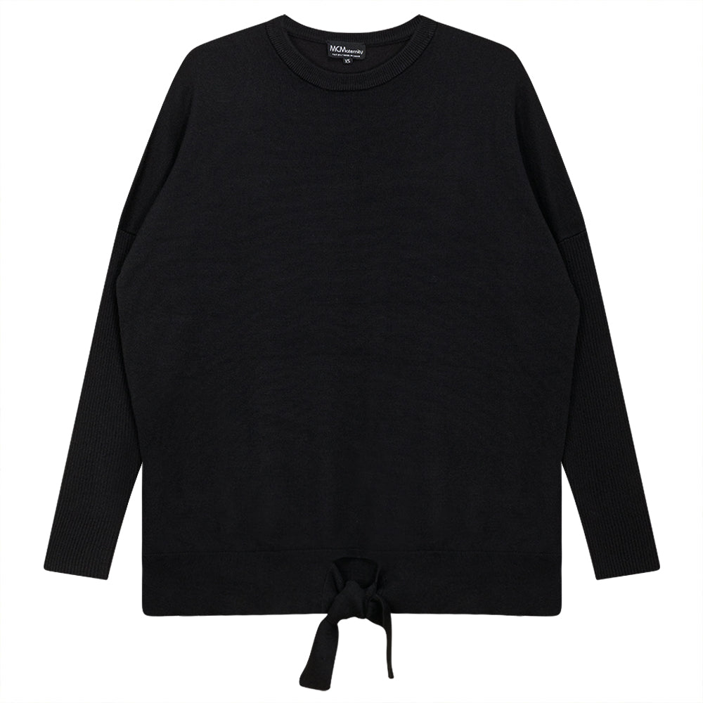 Maternity Knit Knot Sweater - Soft Comfortable Pregnancy Top for Women | Perfect for Casual Wear, Baby Showers & Maternity Photos