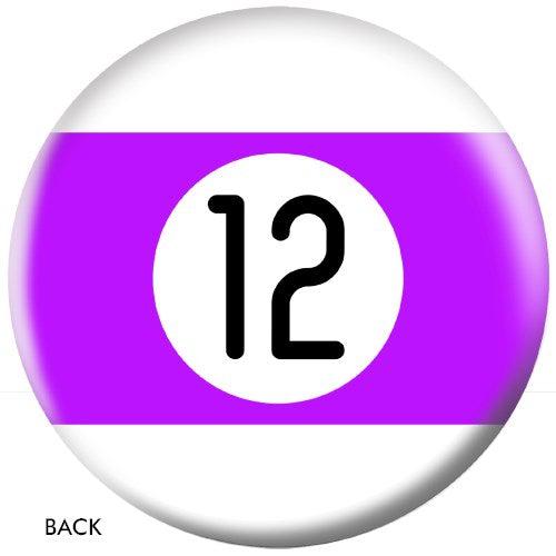 OnTheBallBowling Billiards Bowling Ball - Purple Stripe 12lb for Professional & Casual Play - Perfect for Bowling Alleys, Home Practice & League Games