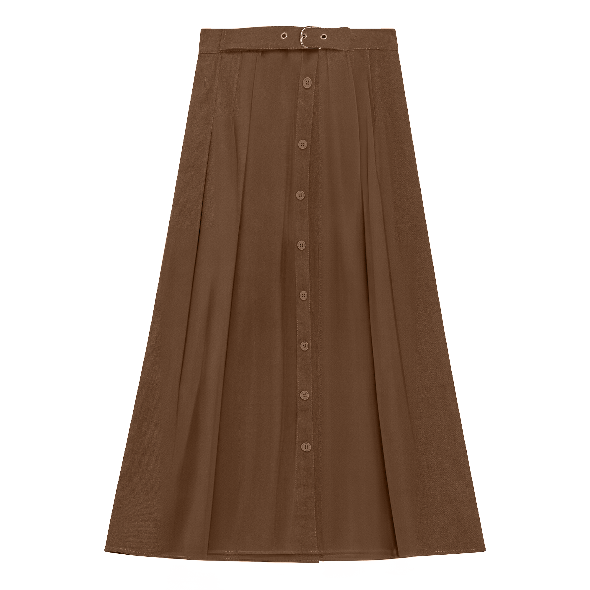 Elegant Side Pleated Wrap Midi Skirt for Women - Flowy A-Line Summer Skirt with Pockets - Perfect for Office, Date Night & Casual Outings