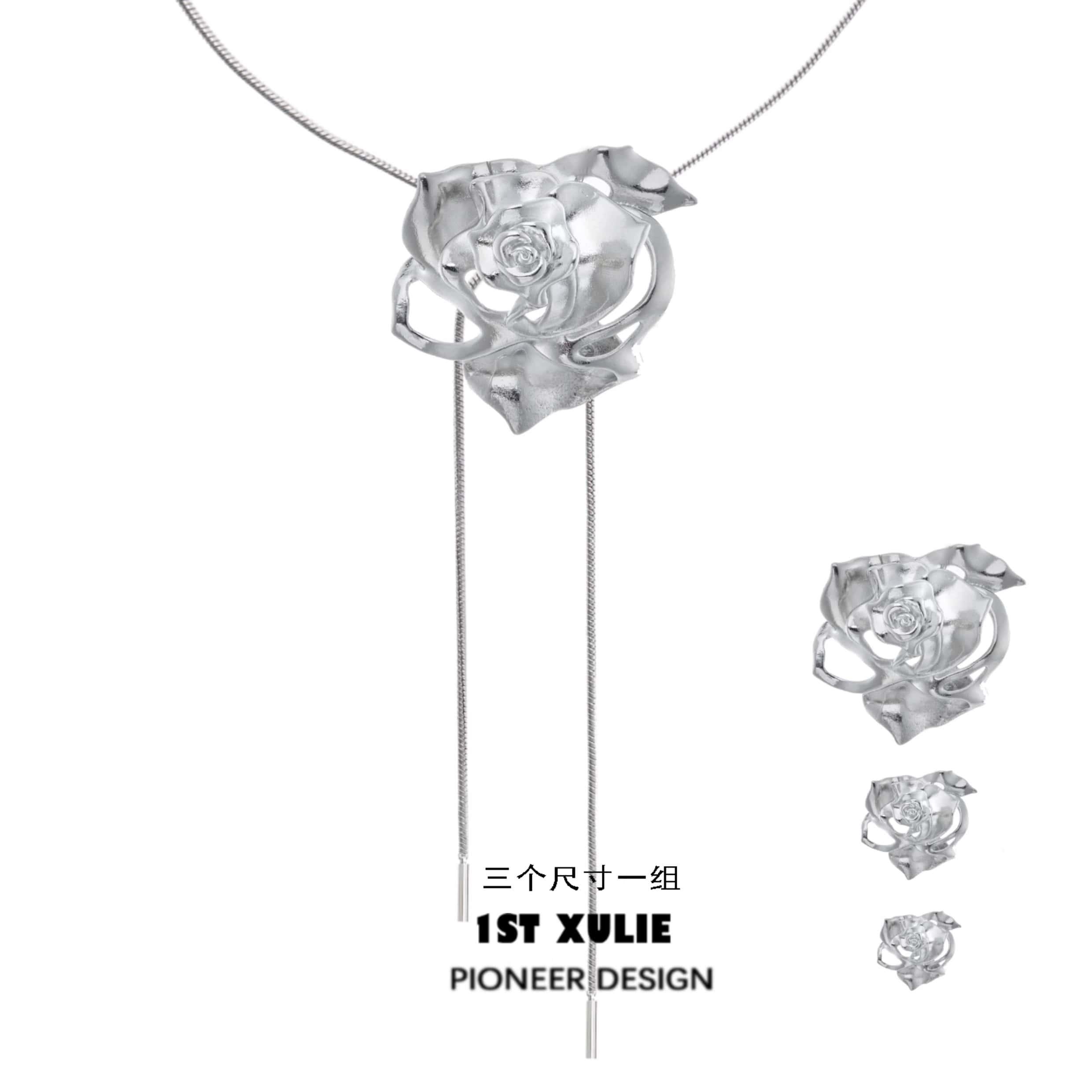 18k Platinum Plated Rose Gold Necklace for Women - Elegant Layering Jewelry for Date Night, Wedding & Special Occasions