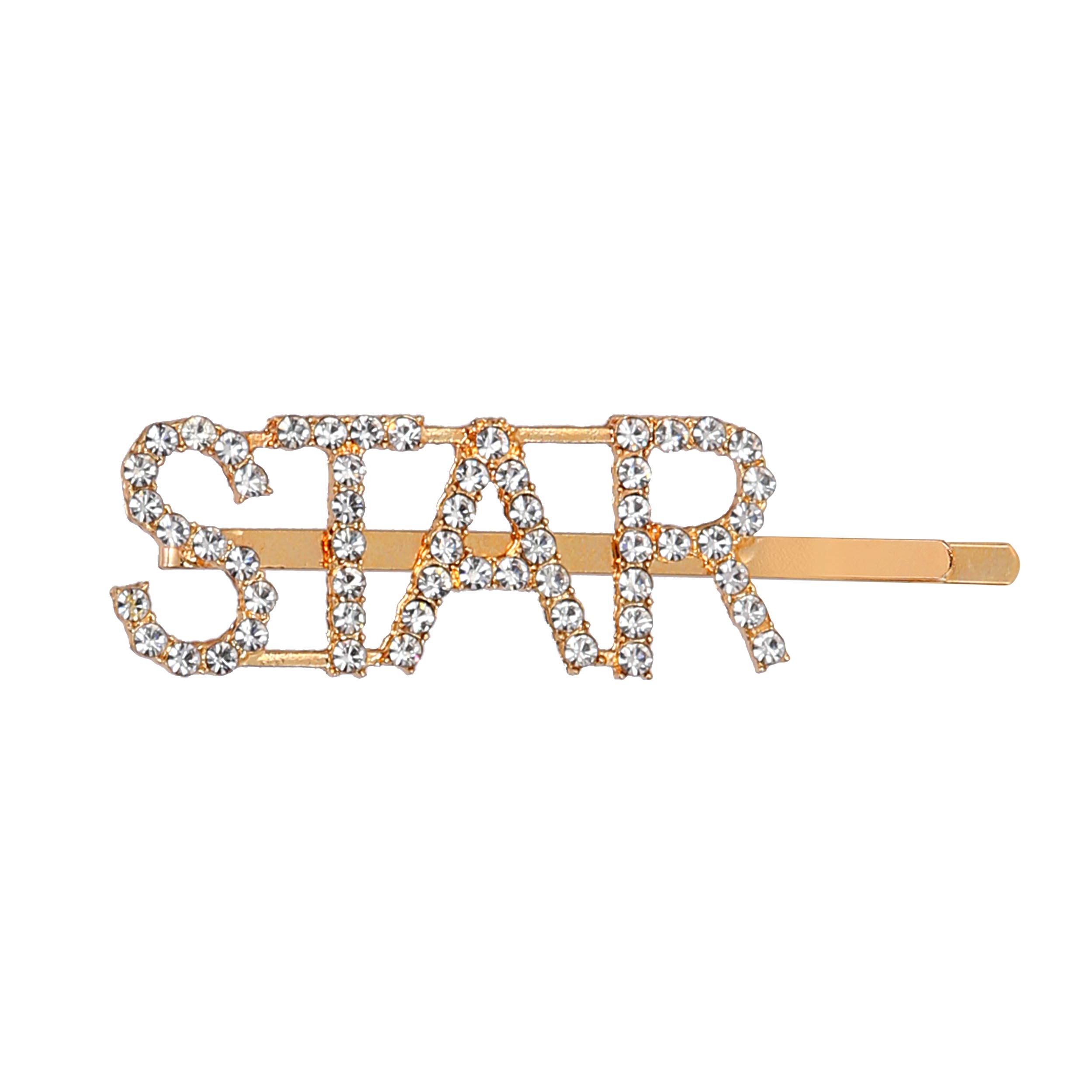 YouBella Golden Crystal Hair Pins & Clips Set of 3 - Elegant Hair Accessories for Women & Girls - Perfect for Weddings, Parties & Everyday Wear