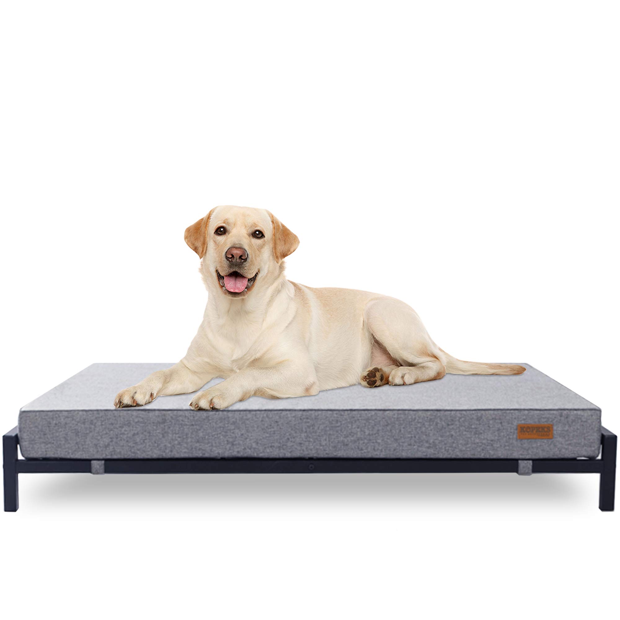 **KOPEKS Elevated Dog Bed for Large Dogs - Waterproof Raised Dog Bed with Mattress & Sturdy Frame, Modern Design (2023 Updated) - Perfect for Outdoor, Patio, Camping & Indoor Use**