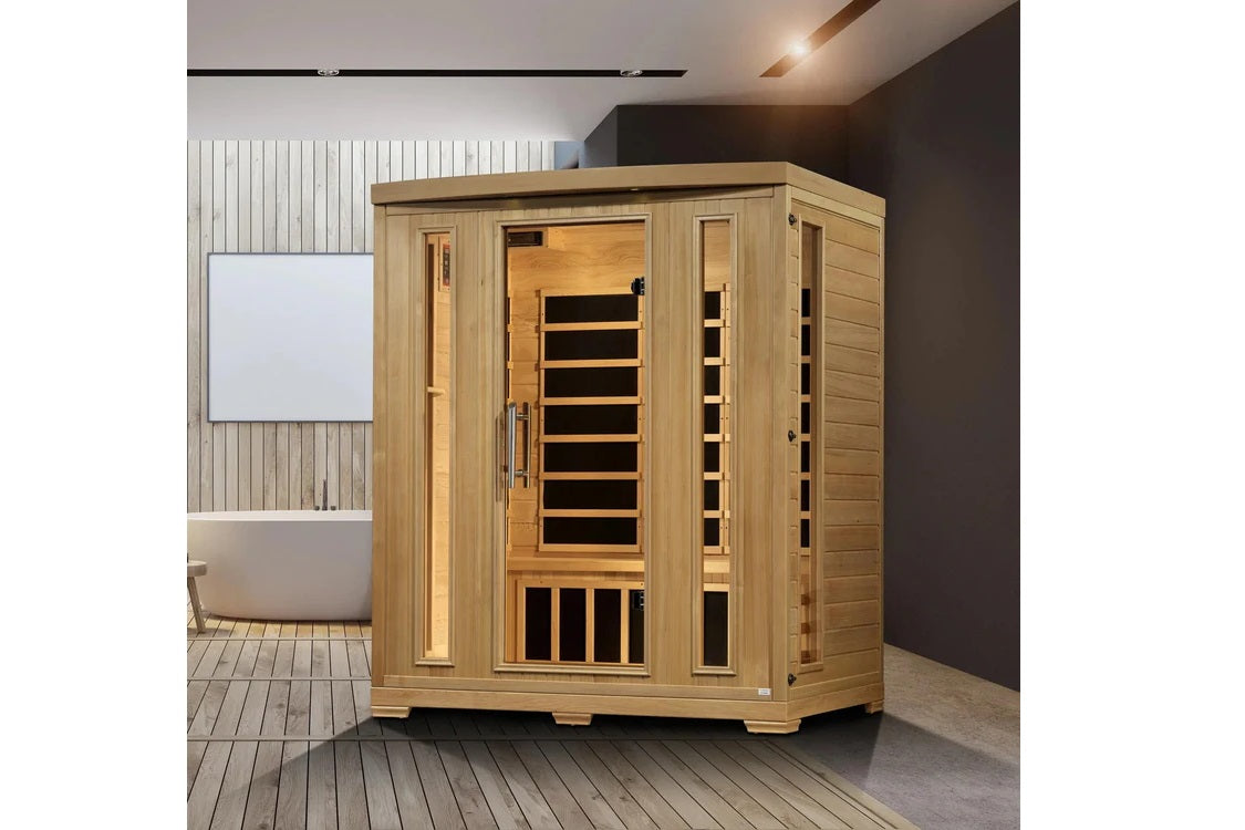 Pro 6 Melanie 3-Person Low EMF Far Infrared Sauna for Home Spa Therapy & Detox | Perfect for Relaxation, Pain Relief & Wellness