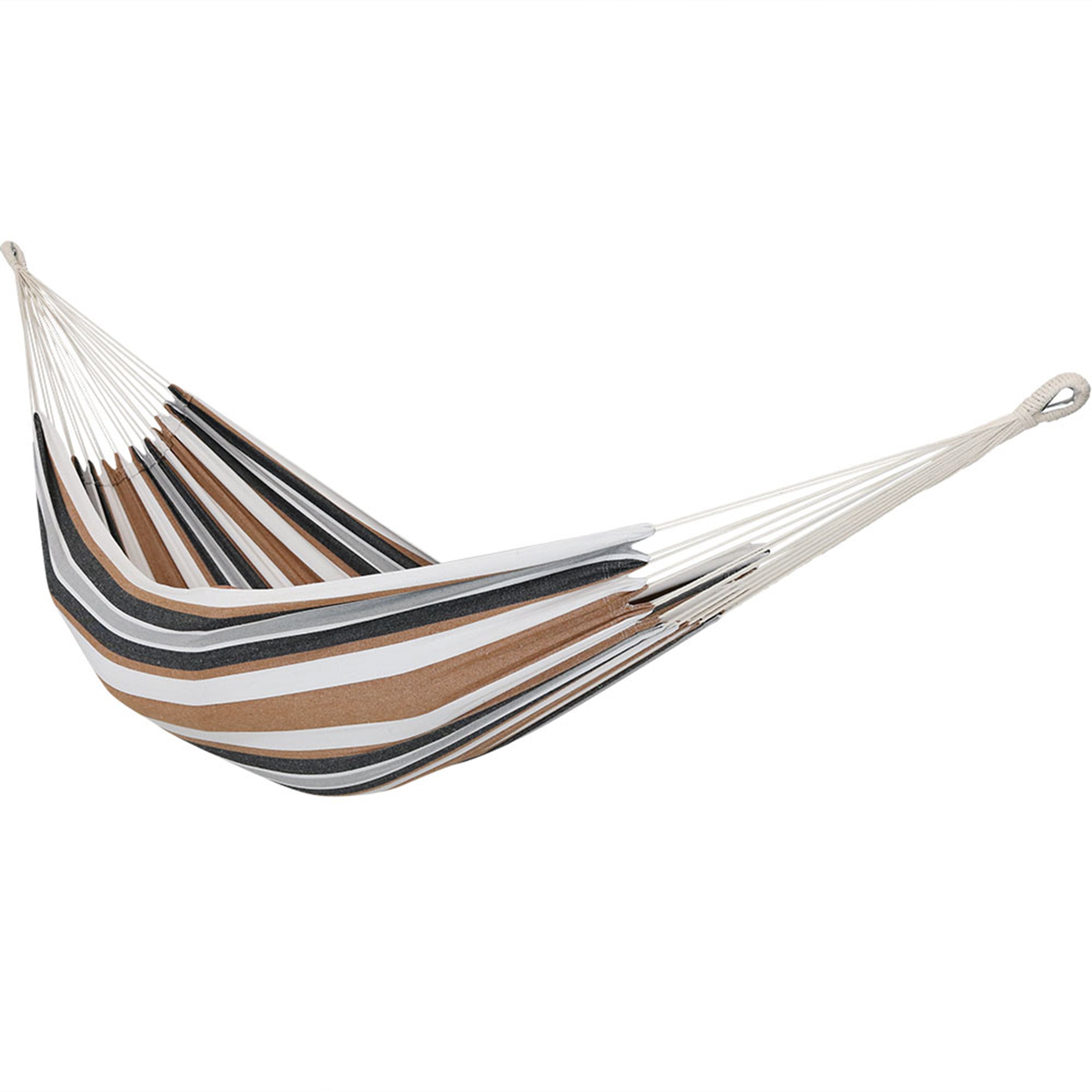 Sunnydaze 2 Person Brazilian Double Hammock - Durable Outdoor Hammock for Backyard, Camping & Beach - Comfortable Cotton Fabric with Spreader Bars