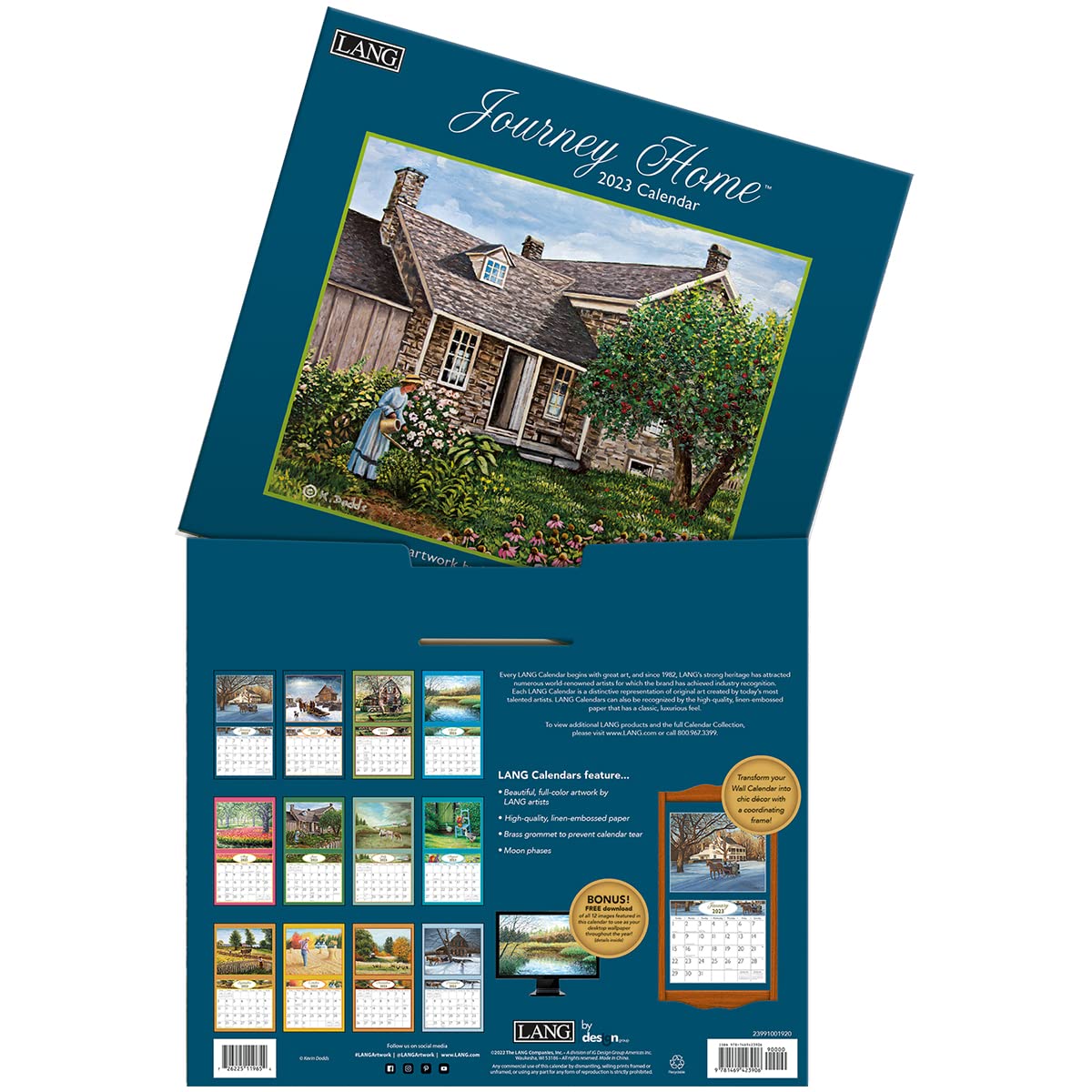 LANG JOURNEY HOME 2023 WALL CALENDAR | 12-Month Beautiful Landscape Calendar | Perfect for Home, Office & Gift Giving