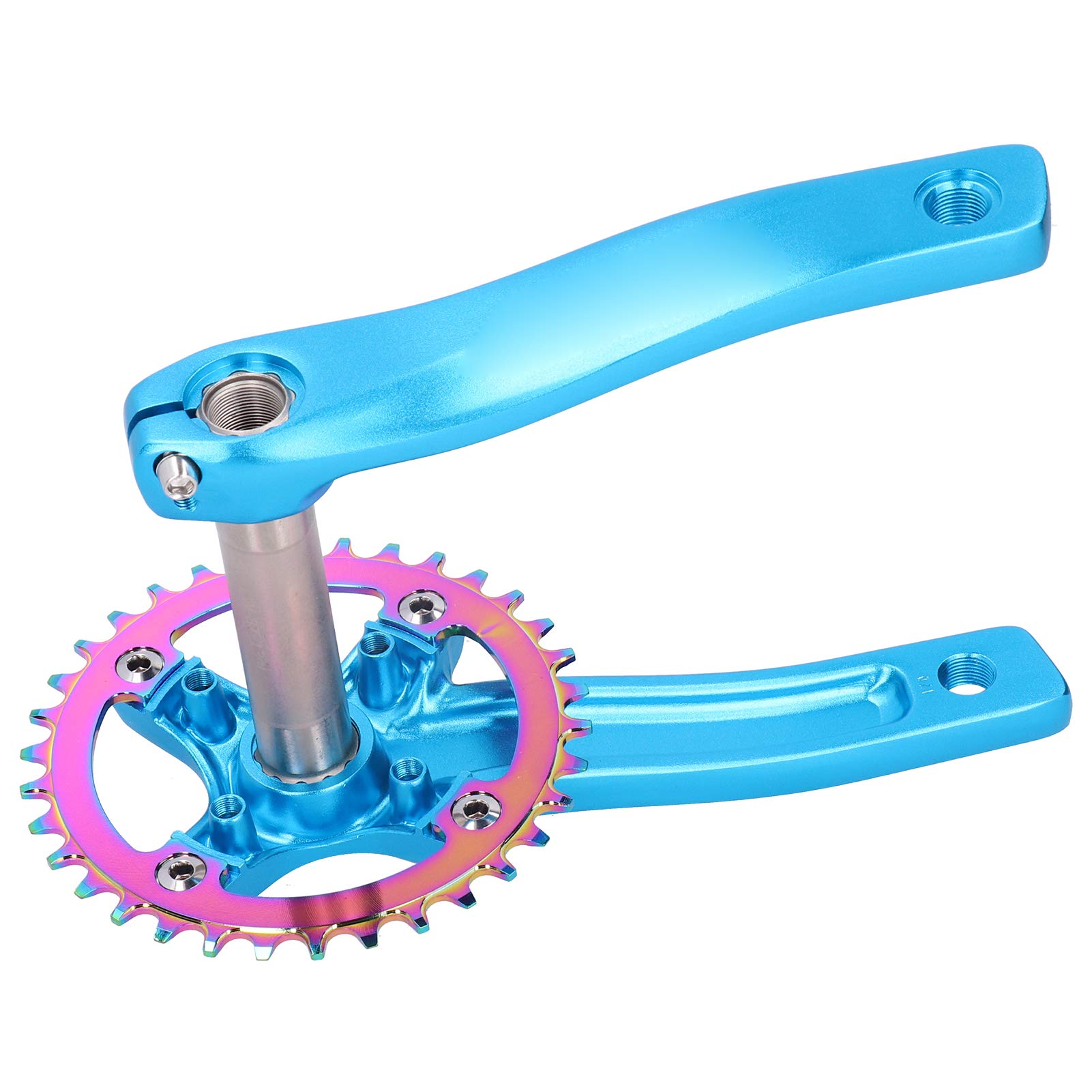 01 Bike Crank Kit - Single Speed 34T Crank Arm Set for Mountain Bike Repair & Upgrade | Perfect for Trail Riding & Urban Commuting
