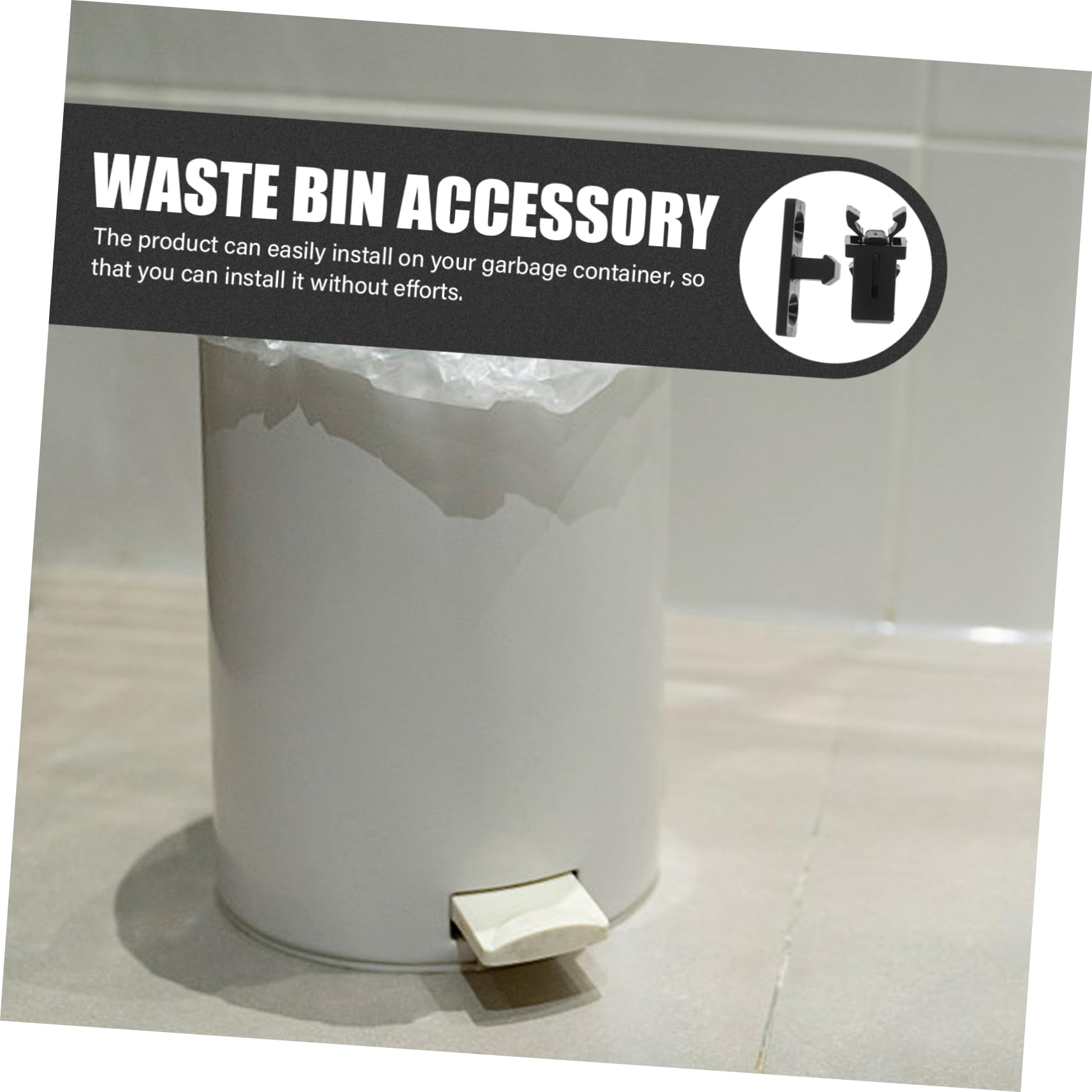 10 Pack Touch Latch Trash Can Lid Lock Pad - Replacement Parts for Garbage Can Lid Pin - Secure Kitchen & Outdoor Trash Bins from Pets & Kids