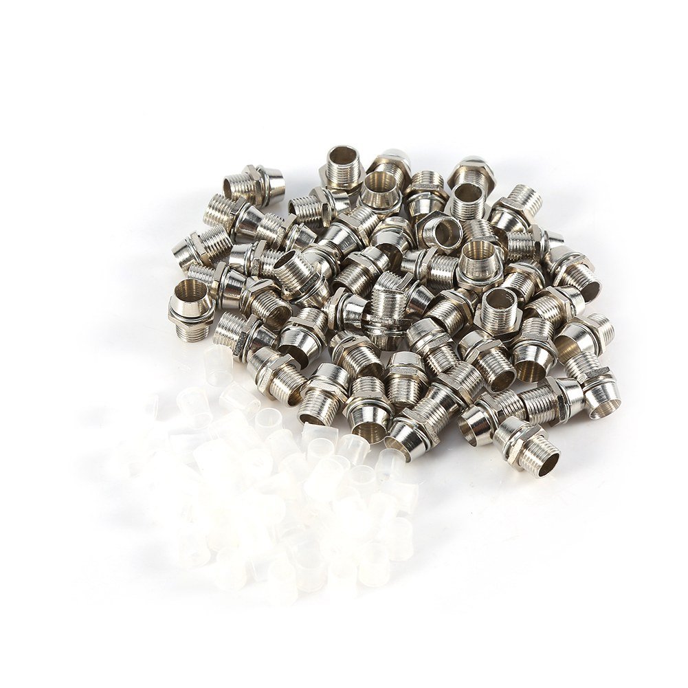 50pcs Silver 5mm LED Holders - Galvanized Aluminum Lamp Panel Mount with 0.3