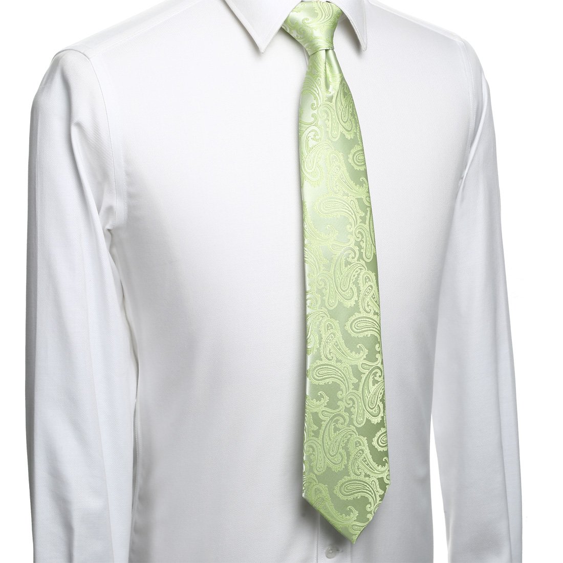 KissTies Men's Classic Paisley Necktie - Formal Silk Tie with Gift Box for Business, Wedding & Special Occasions
