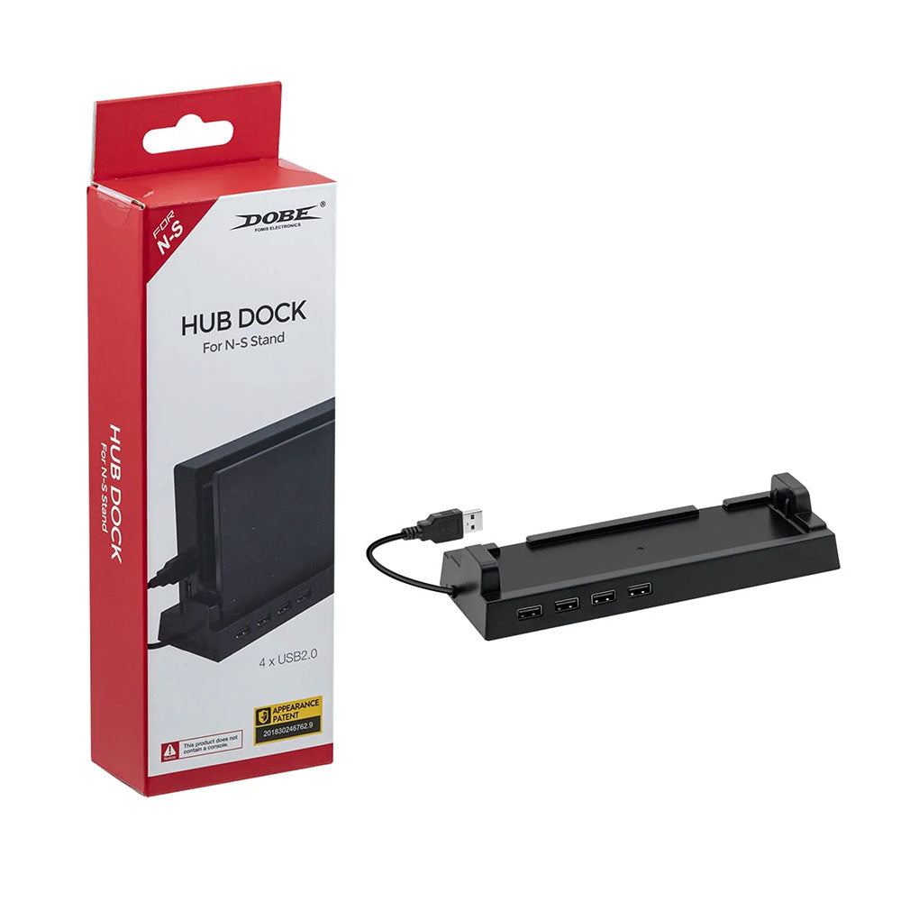DOBE 4-Port USB 2.0 Hub Dock for Nintendo Switch - Expand Connectivity for Controllers & Accessories - Perfect for Gaming Setup & Travel (Model TNS 1849)