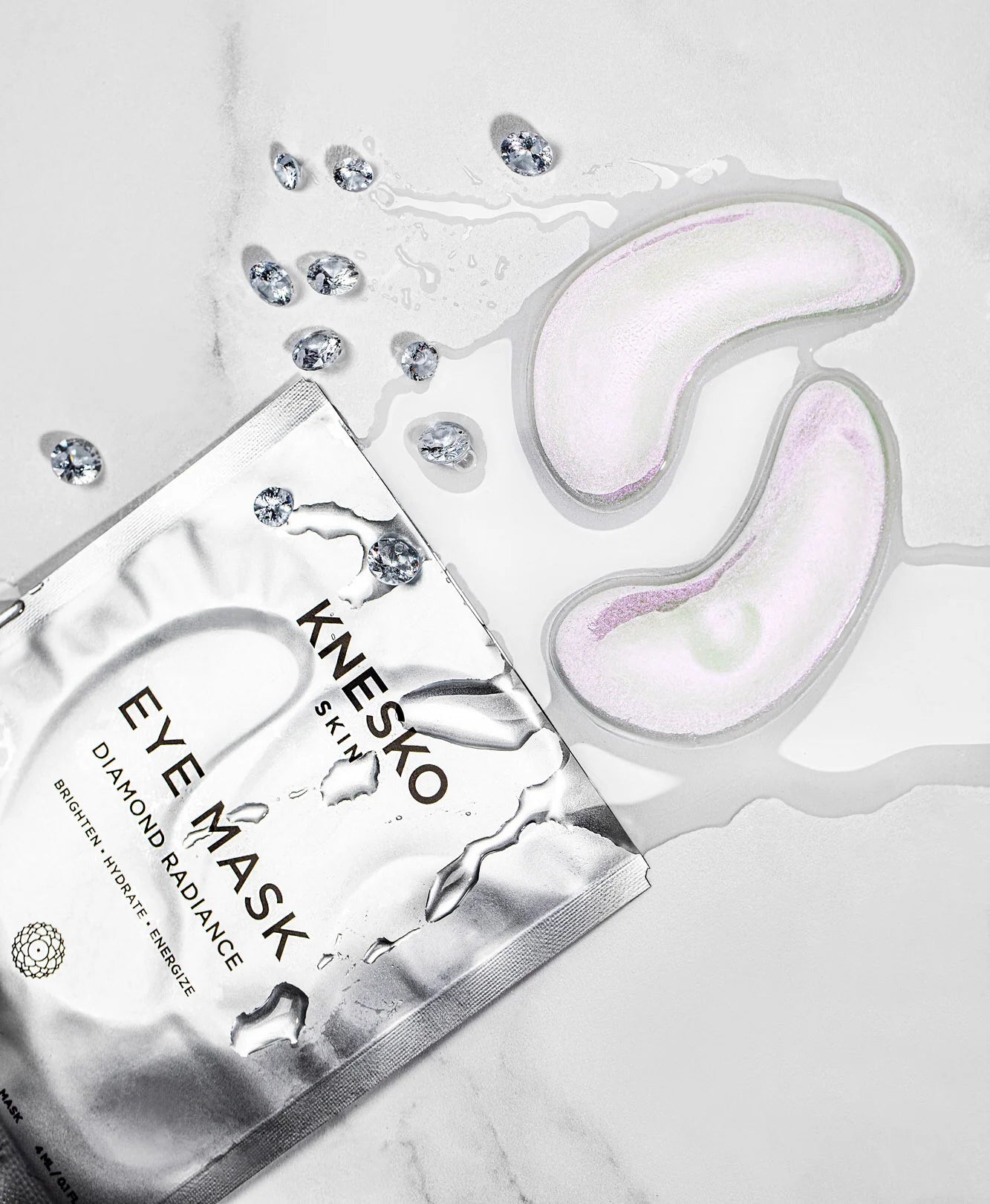 KNESKO Diamond Radiance Eye Mask 6 Pack - Hydrating Under Eye Patches for Dark Circles & Puffiness - Perfect for Spa Nights & Travel Skincare Routine