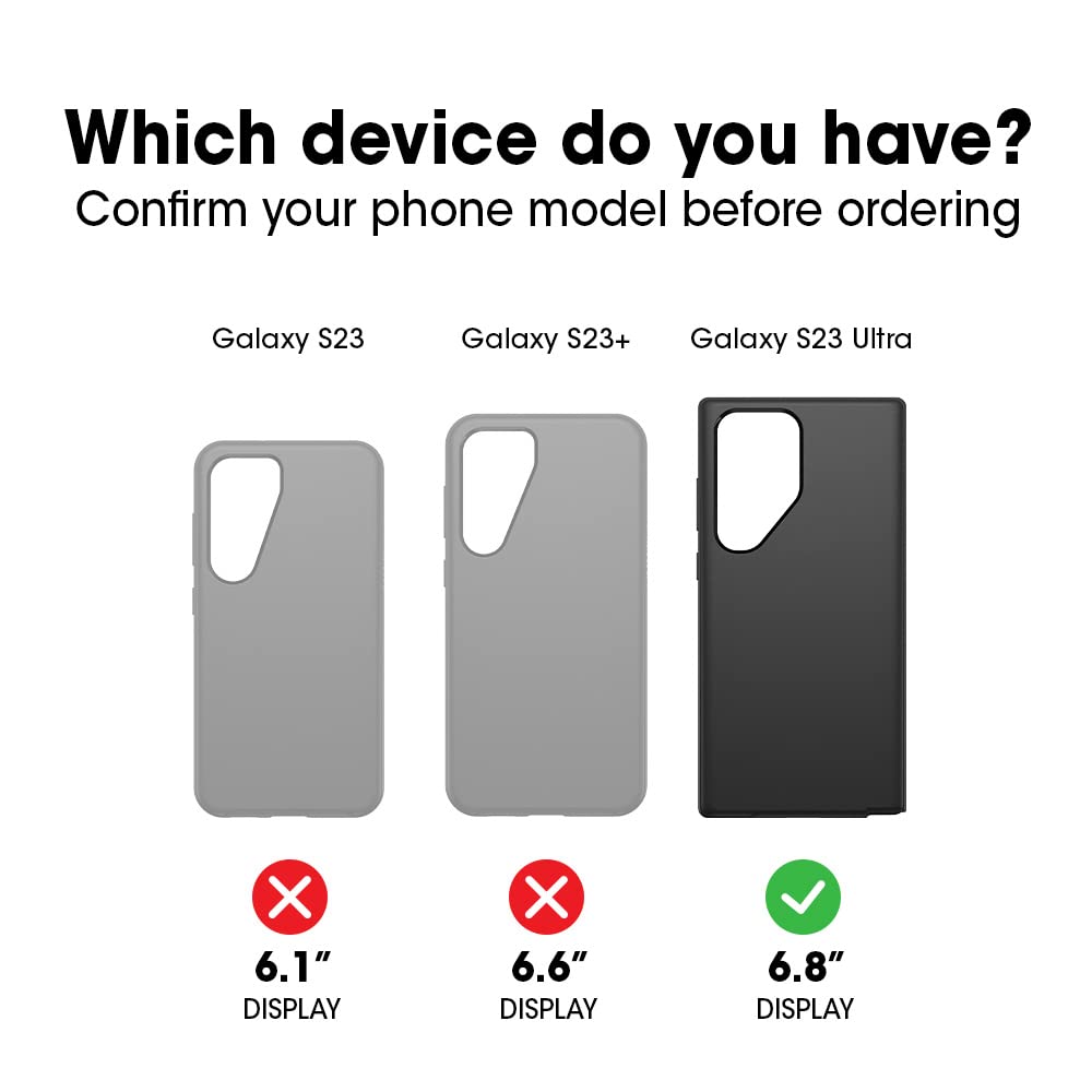 OtterBox Galaxy S23 Ultra Prefix Series Case - Clear Ultra-Thin Protective Cover with Raised Edges for Camera & Screen Protection | Wireless Charging Compatible | Slim & Pocket-Friendly | Perfect for Everyday Use, Travel & Outdoor Activities