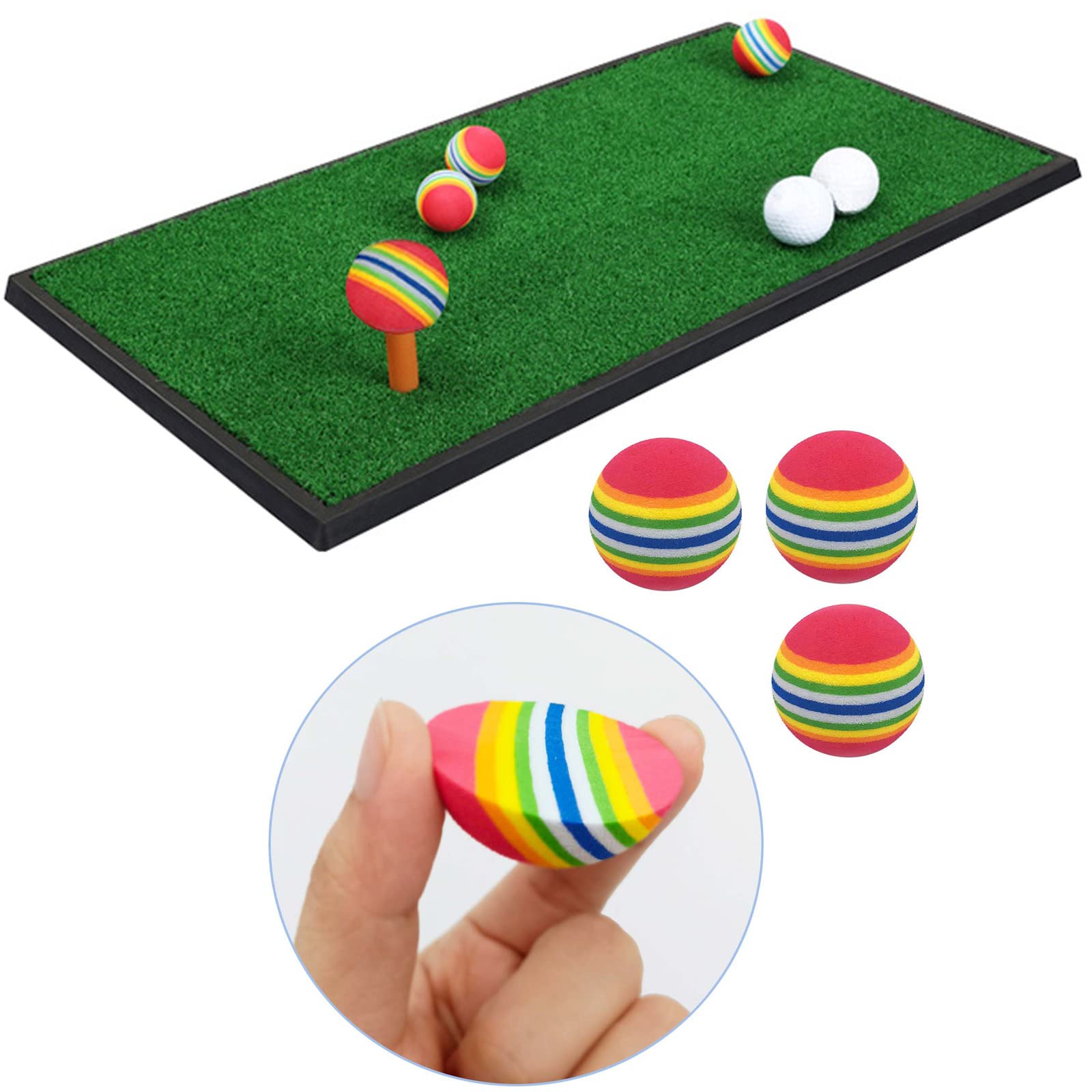 **Medsuo 20pcs Sponge Practice Golf Balls - Soft Foam Elastic Training Balls for Indoor & Outdoor Golf Practice (Red & Blue) - Perfect for Backyard, Driving Range & Home Golf Drills**