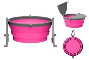 Portable Pet Travel Bowl - Lightweight Collapsible Dog & Cat Food Dish for Hiking, Camping & Outdoor Adventures
