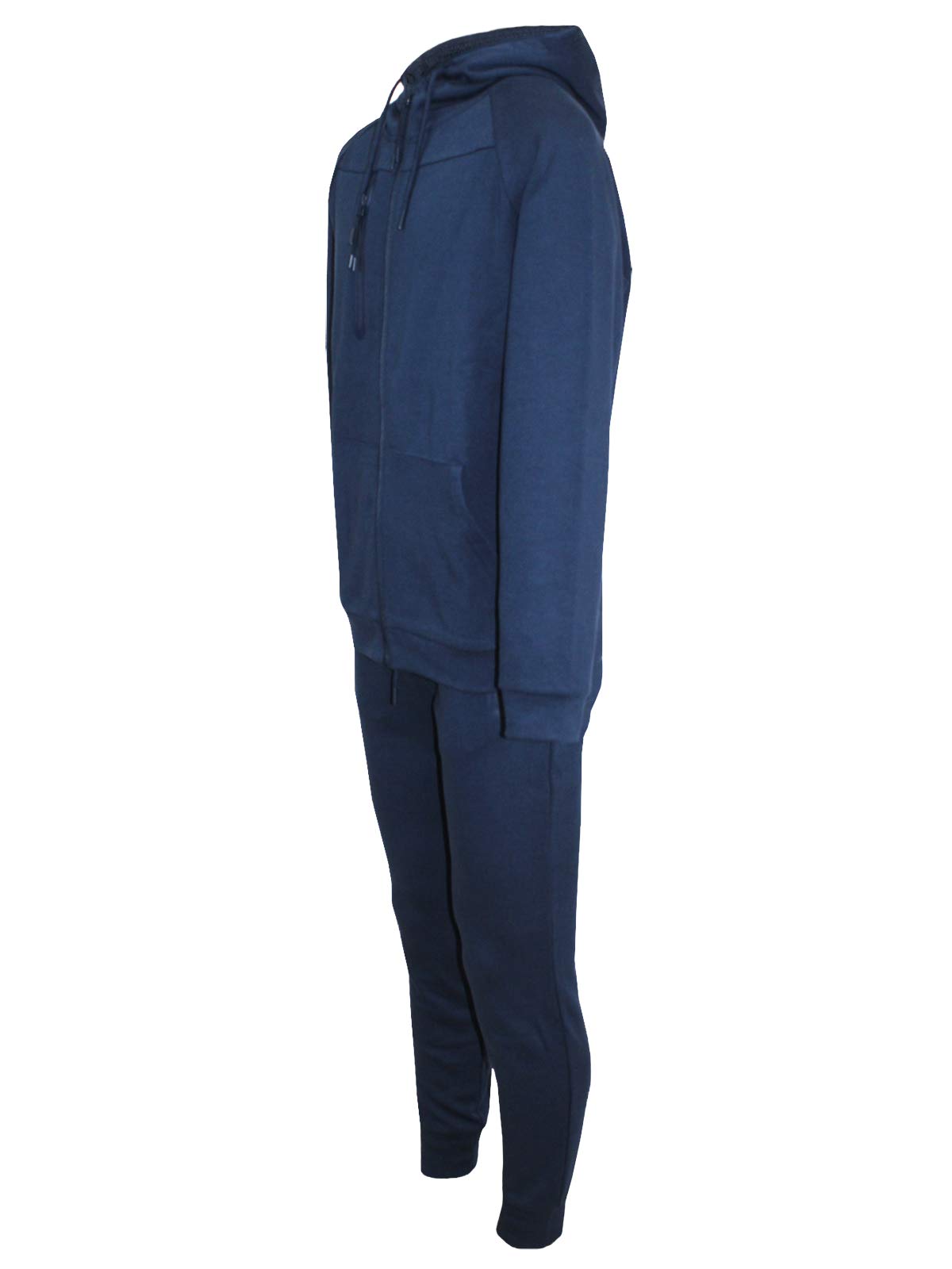 **Men's Active Tracksuit Set - Gym Workout Hooded Jacket & Sweatpants - Black, Burgundy, Grey, Navy, Olive - Perfect for Running, Training & Casual Wear**