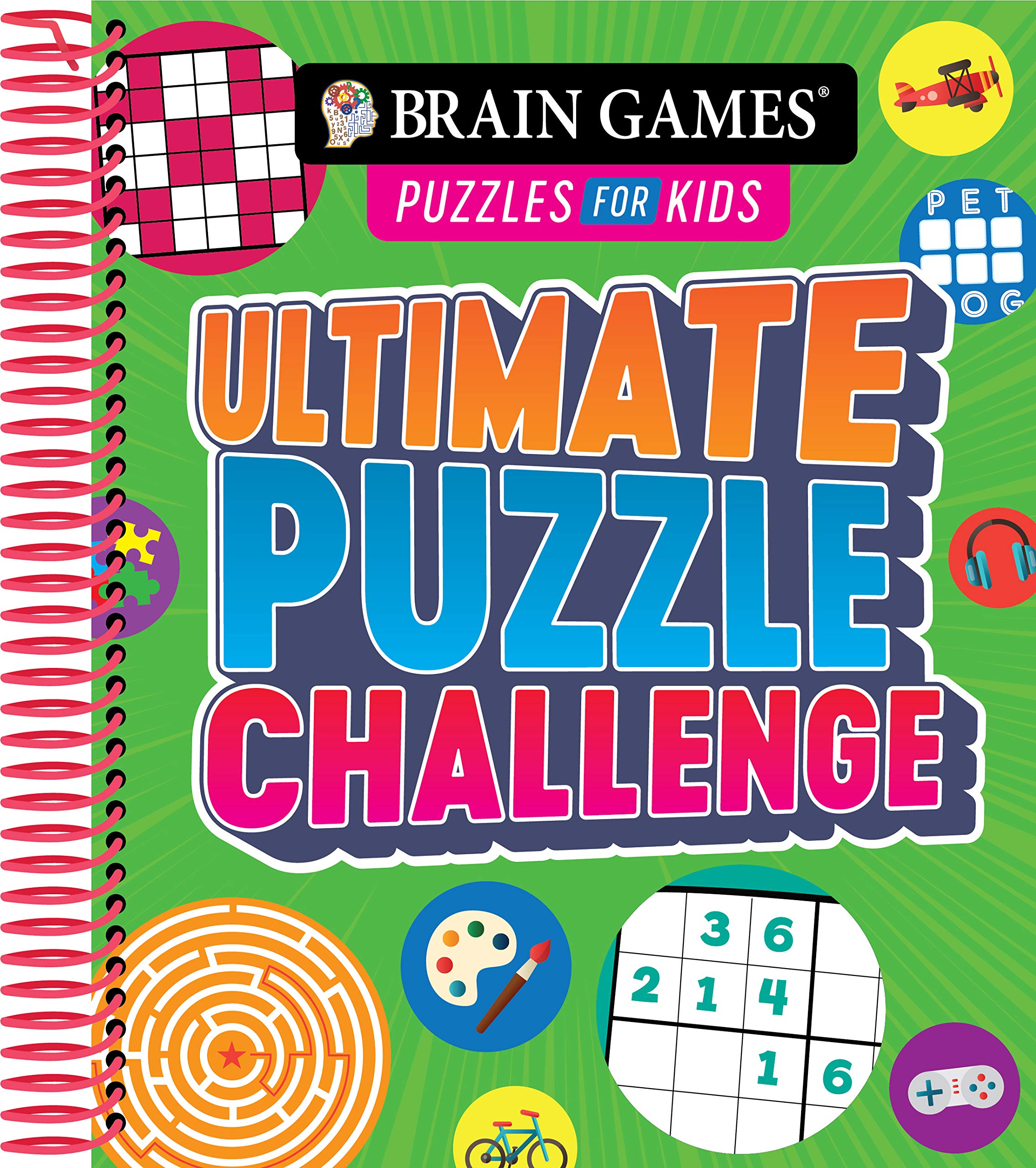 Brain Games Puzzles for Kids - Ultimate Puzzle Challenge | Fun Educational Activities for Children | Perfect for Home, Classroom & Travel Learning