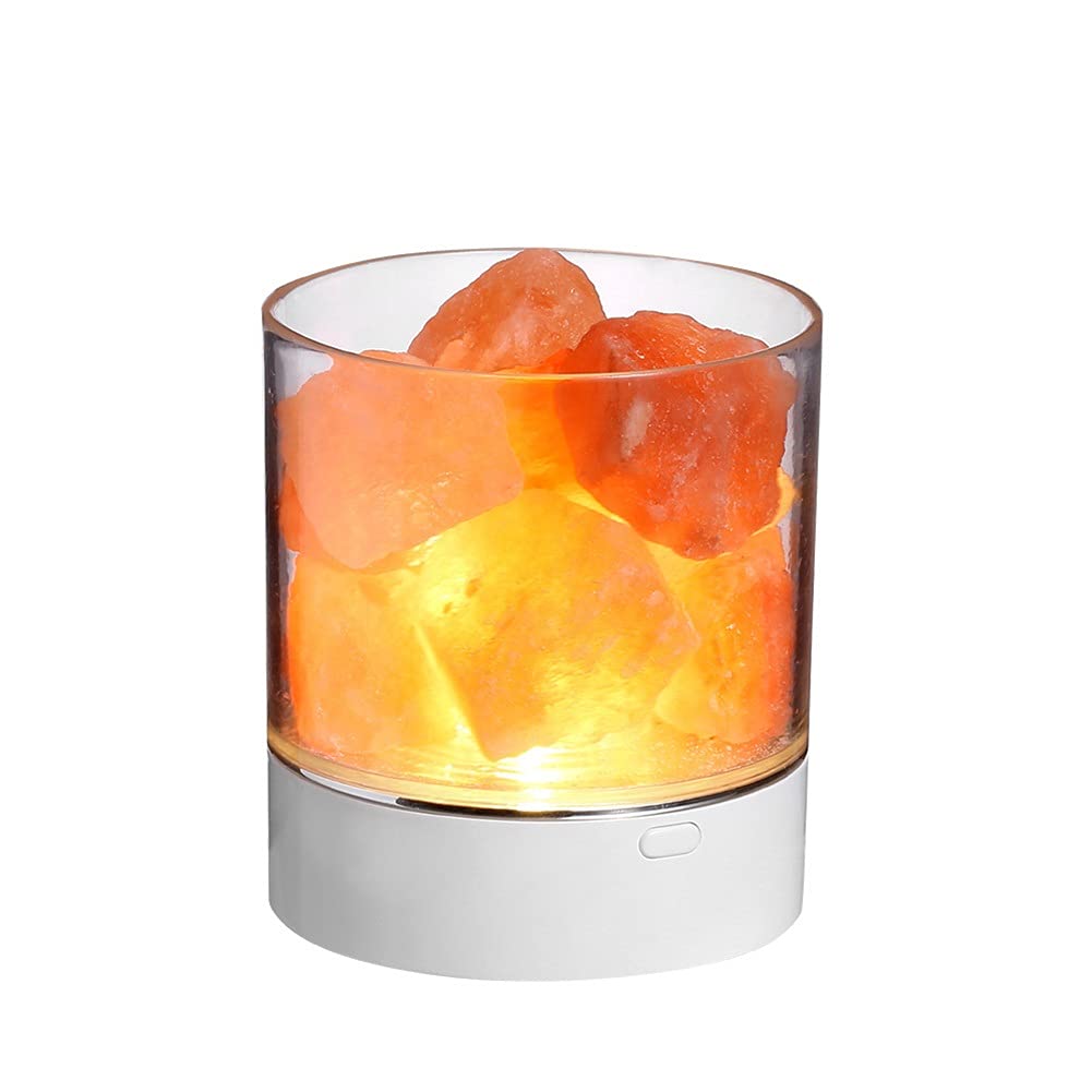Himalayan Salt Lamp - Natural Crystal Salt Stone Night Light for Bedroom, Home Decor, Gift Idea - Perfect for Relaxation, Meditation & Better Sleep