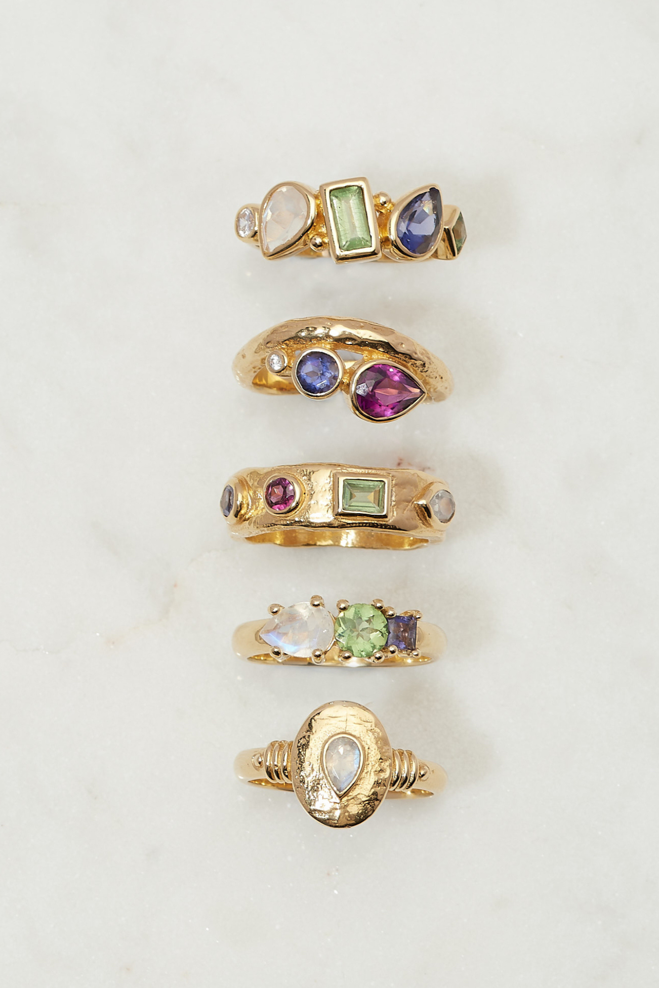 Esme Moonstone Gold Ring - Elegant Sterling Silver Jewelry for Women | Perfect for Weddings, Parties & Everyday Wear