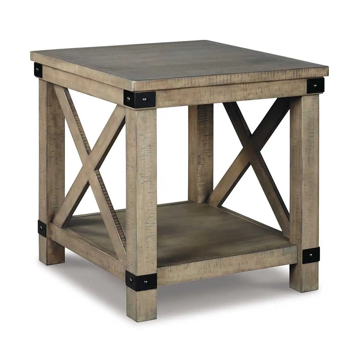 Aldwin Modern Rectangle End Table - Small Side Table for Living Room, Bedroom, Office - Sturdy Nightstand with Storage Shelf - Perfect for Coffee, Books & Decor