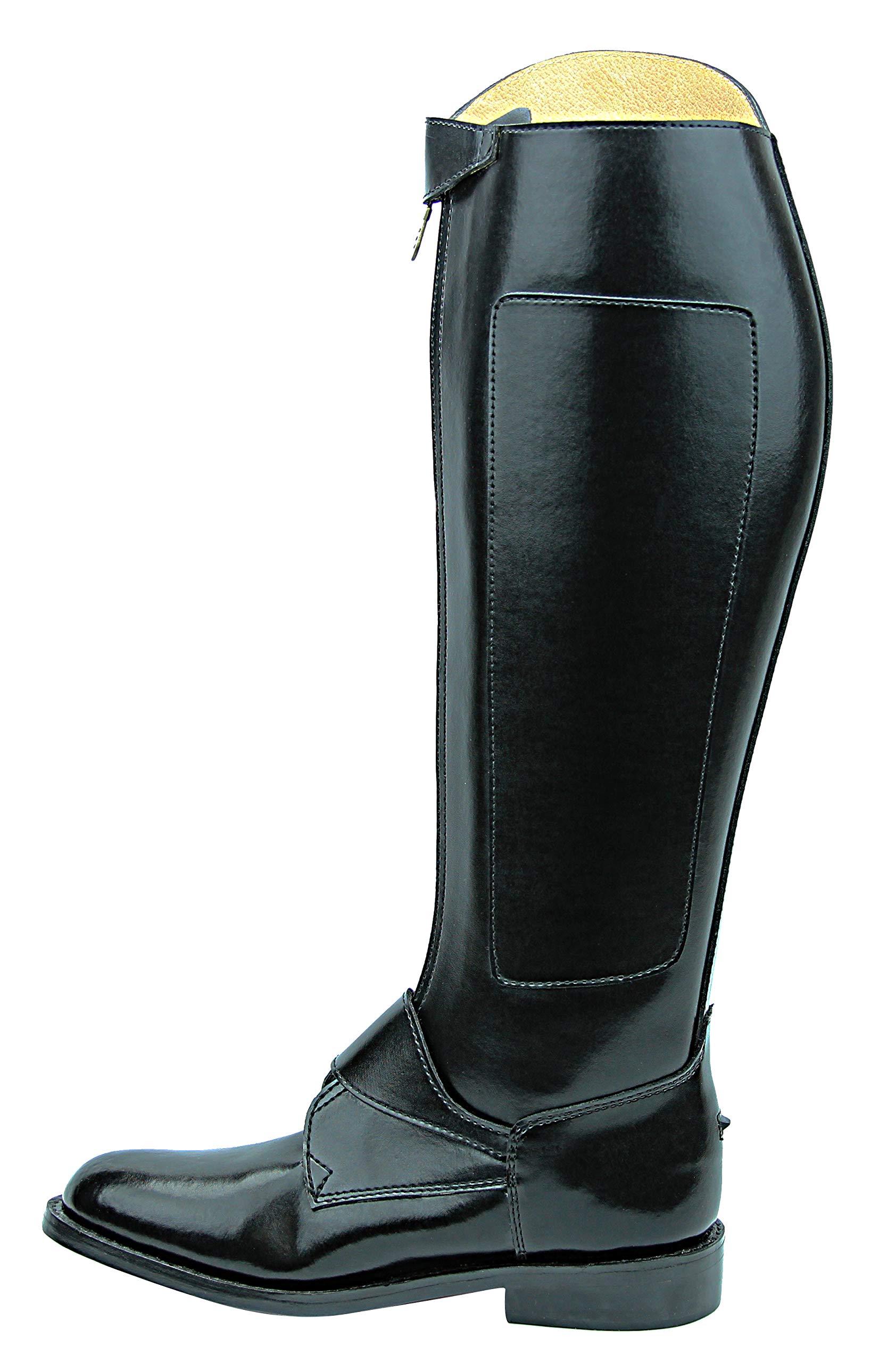 Men's Invader-2 Polo Riding Boots - Knee High Leather Equestrian Boots for Men - Black - Perfect for Horseback Riding, Polo Matches & Equestrian Events