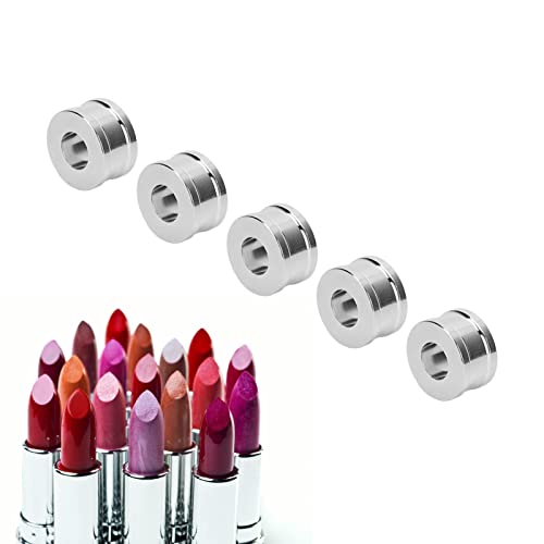 5-Piece DIY Lipstick Mold Ring Set - Aluminum Lipstick Repair Ring for Fixing Broken Lipstick - Perfect for Makeup Artists, DIY Enthusiasts & Home Beauty Care