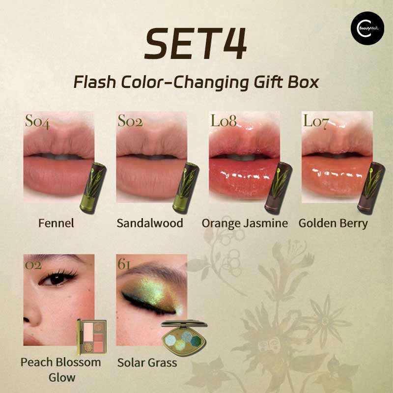 GIRLCULT Herbal Compendium Series Makeup Set - Complete All-in-One Kit for Eyeshadow, Blush & Highlighter | Perfect for Daily Wear, Party & Special Occasions