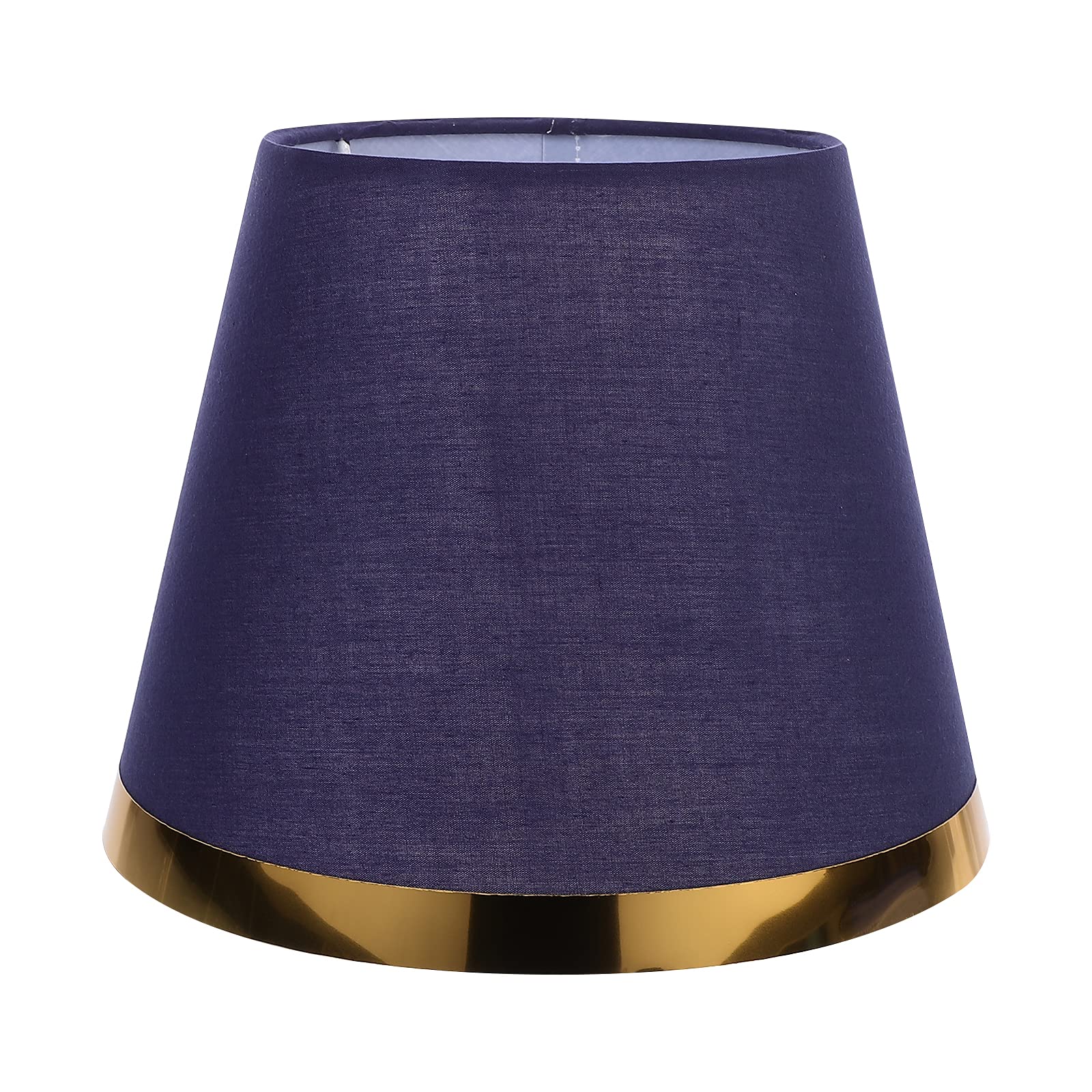 Vintage E27 Cloth Lamp Shade with Gold Trim - Decorative White Lampshade Cover for Table Lamps, Floor Lamps & Ceiling Lights - Perfect for Living Room, Bedroom & Office Decor