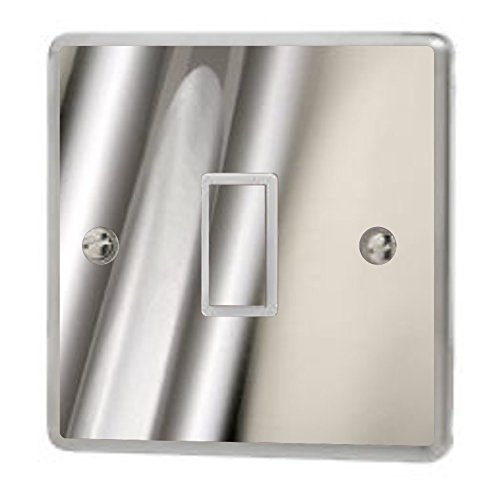 Chrome Silver Light Switch Sticker - Vinyl Cover for Home Decor