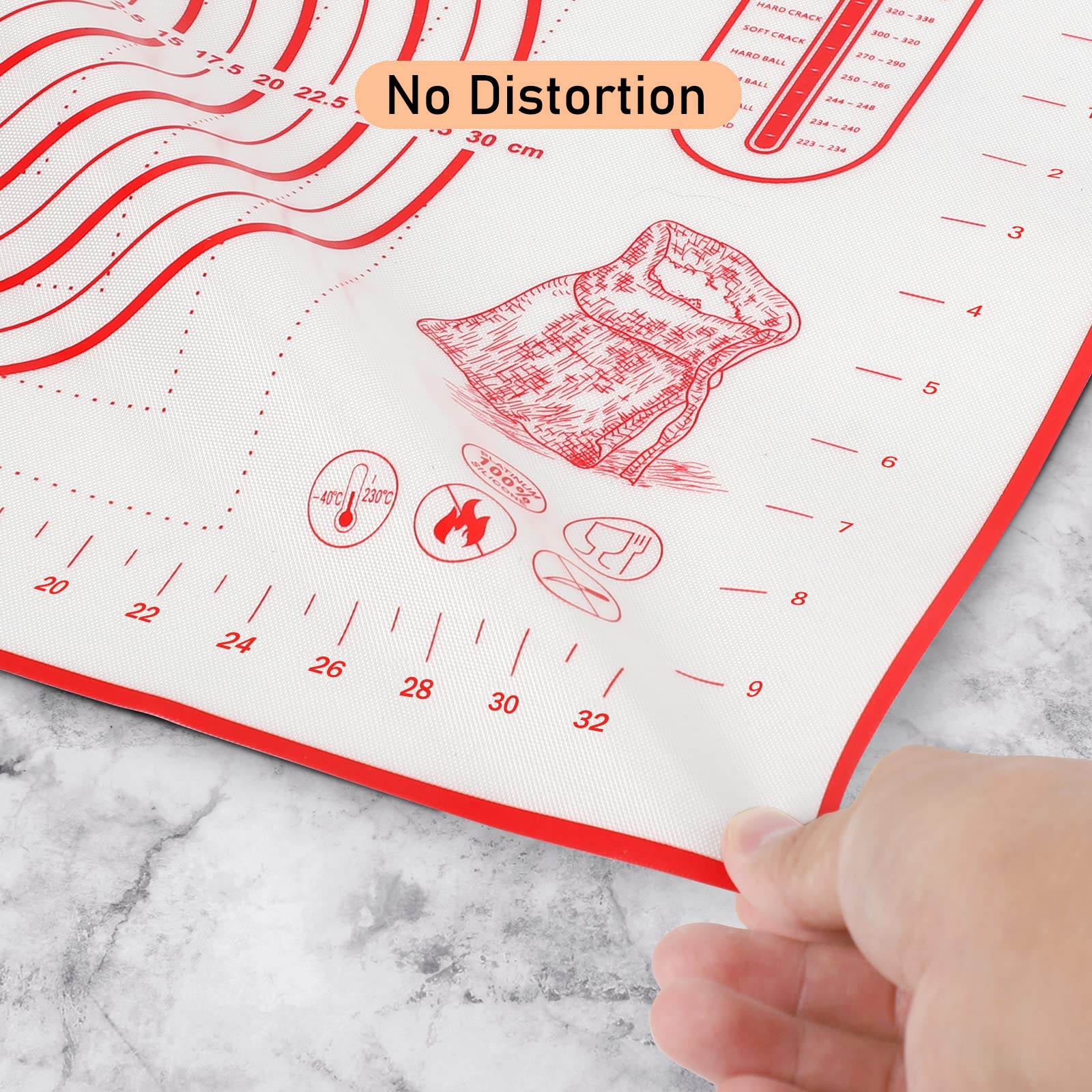 Non-Slip Silicone Baking Mat with Measurement Marks - 12