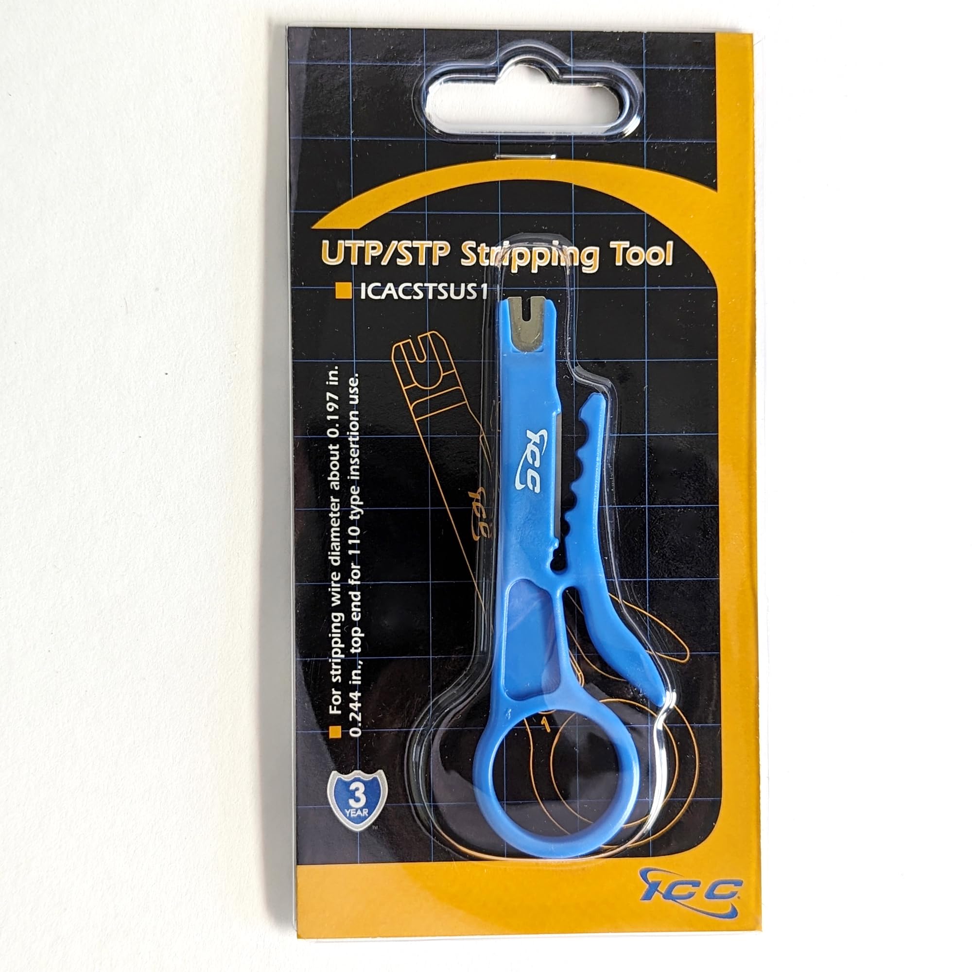 ICC Economy UTP Cable Stripper Tool - Fast & Easy Wire Stripping for Network Cables | Perfect for Ethernet, Cat5, Cat6 Installation & DIY Projects
