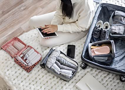 Waterproof Hanging Travel Cosmetic Bag - Multi-Function Makeup Organizer Pouch for Toiletries | Portable Cosmetic Case for Women | Perfect for Travel, Gym, and Daily Use