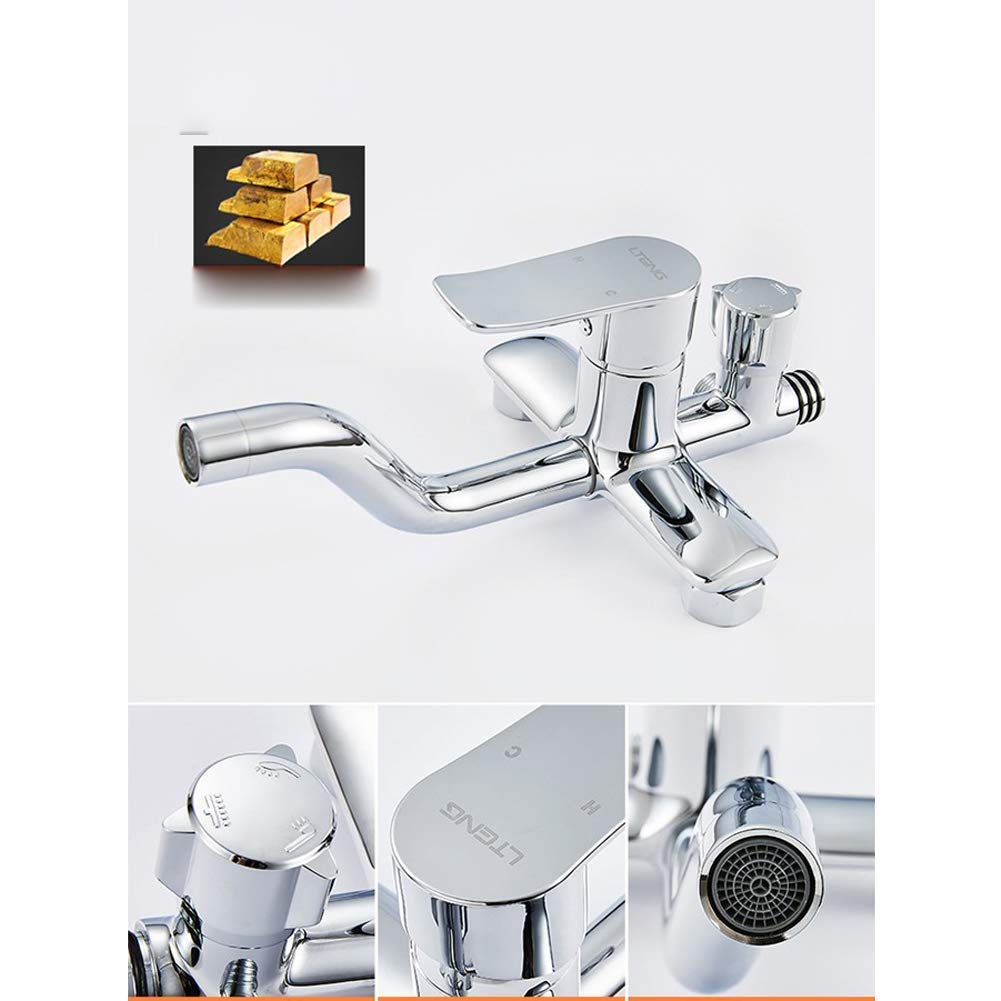 Premium Copper Shower Faucet Set - Modern Bathroom Shower Head with Handheld Sprayer - Anti-Corrosion Matte Finish for Spa-Like Experience - Perfect for Master Bath, Guest Bath & Luxury Hotel Renovations