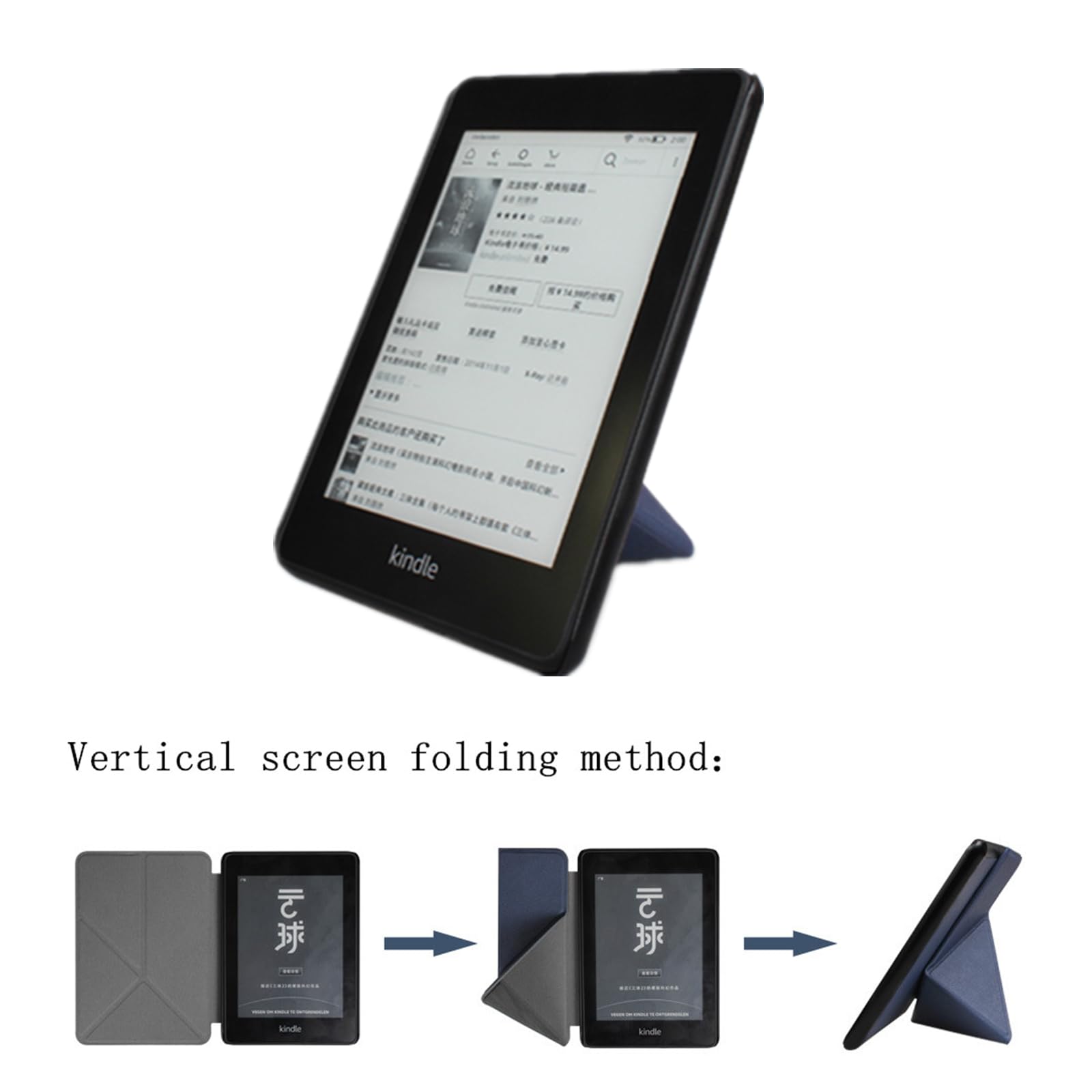 Premium PU Leather Smart Cover for Kindle Paperwhite 11th Gen (6.8