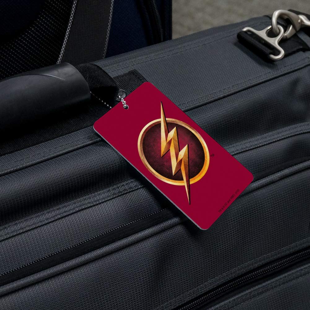 The Flash TV Series Logo Luggage Tag - Durable Suitcase ID Card for Carry-On Bags - Perfect for Travel, Cosplay & Superhero Fans