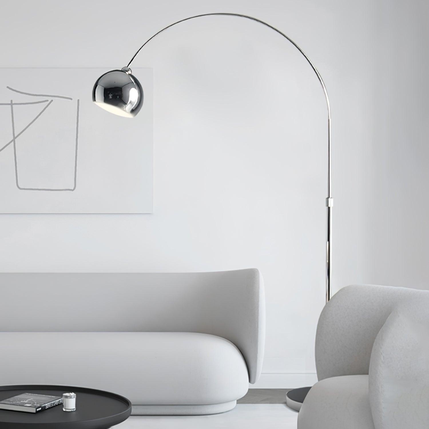 Modern Angler Floor Lamp - Adjustable LED Reading Light with Dimmable Brightness for Living Room, Bedroom, or Office - Perfect for Reading, Working, and Relaxing