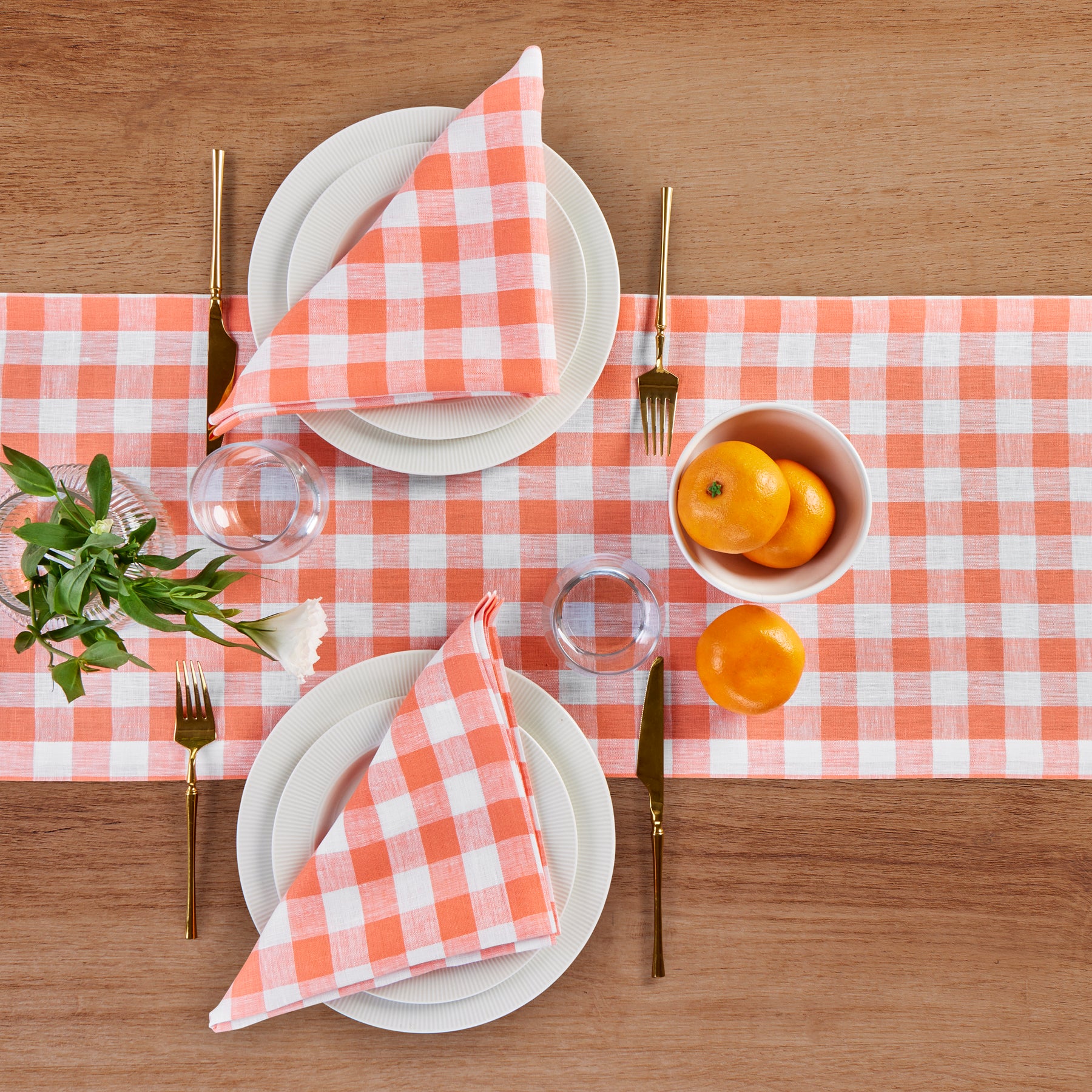 Morgan Check Table Runner - Classic Plaid Cotton Tablecloth for Dining & Kitchen Decor - Perfect for Holiday Dinners, Parties & Farmhouse Style Home Decor