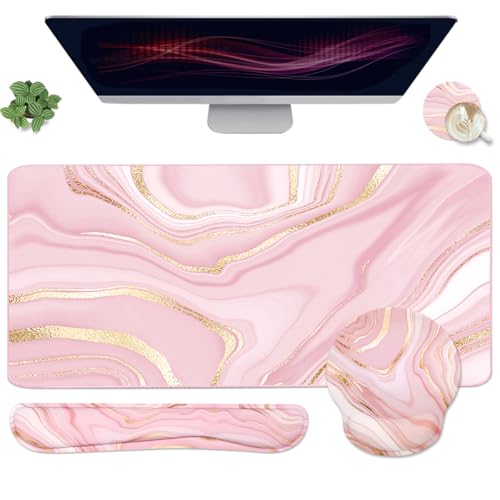 4 Pcs Pink Marble