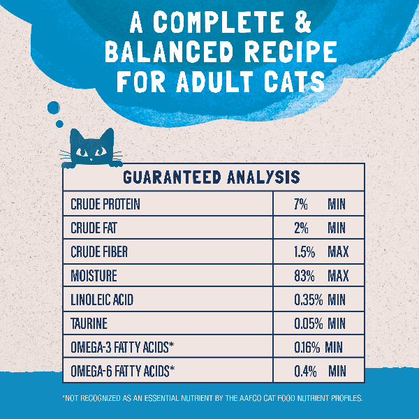 Natural Balance Platefulls Mackerel & Sardine Recipe in Gravy - Grain-Free Wet Cat Food Pouches for Adult Cats | High Protein, Digestive Health | Perfect for Mealtime, Travel & Senior Cats