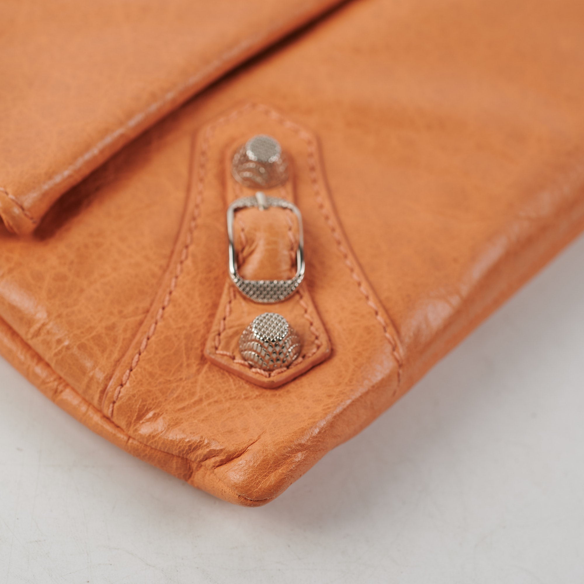 Balenciaga Salmon Leather Clutch Bag for Women | Luxury Designer Handbag for Evening Parties & Special Occasions