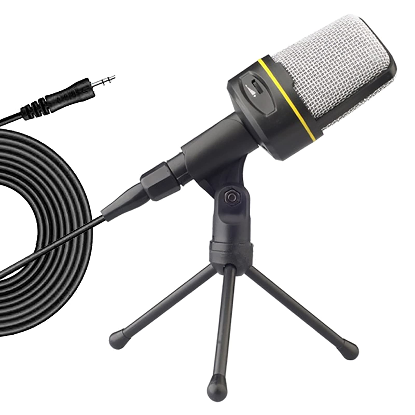 SF-920 Professional 3.5mm Condenser Gaming Microphone with Adjustable Stand - Crystal Clear Audio for PC, Streaming, Podcasting & Online Chat (Perfect for Twitch, Discord & Zoom Calls)