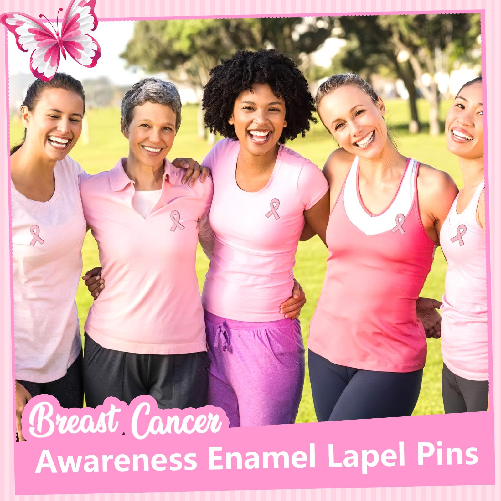36 PCS Large Pink Ribbon Enamel Brooches - Breast Cancer Awareness Lapel Pins for Women & Girls - Hope Love Support Pins for Survivors - Perfect for Charity Events, Fundraisers, and Awareness Campaigns