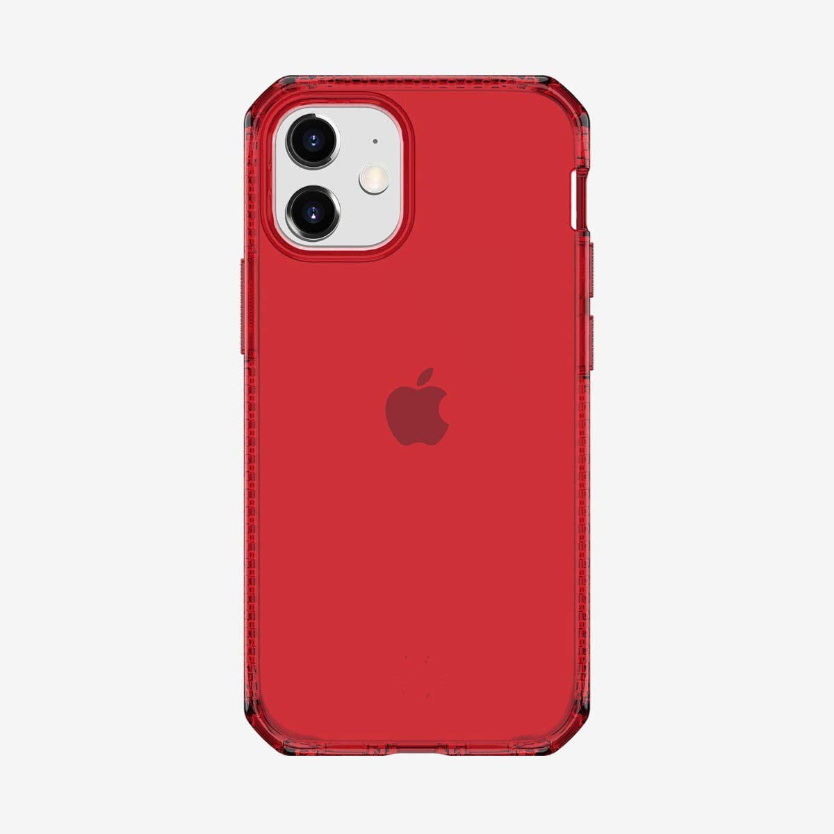 **ITSKINS Spectrum Clear Protective Phone Case for iPhone 12 Mini - Slim Hybrid, Anti-Yellowing, Shockproof Military-Grade Cover | Perfect for Outdoor & Active Lifestyle (Red)**