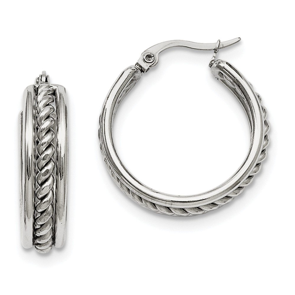25mm Stainless Steel Twisted Hoop Earrings for Women - Hypoallergenic, Durable & Stylish - Perfect for Everyday Wear, Parties & Gifts