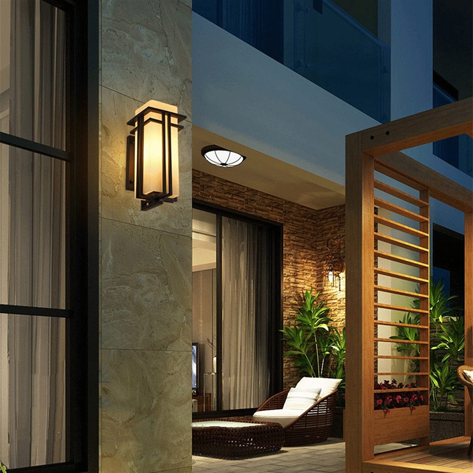 Waterproof LED Wall Lamp for Outdoor Balcony, Courtyard, Aisle - Warm White Light, Simple Design (20x41cm) - Perfect for Patio, Garden, and Entryway Lighting