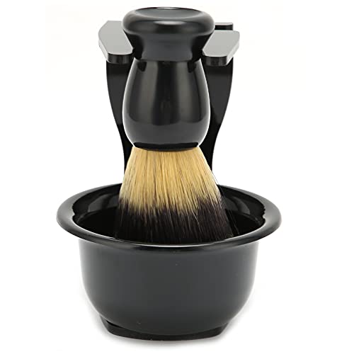 Premium 3-Piece Shaving Brush Set with Soft Bristles & Non-Scratch Bowl - Perfect for Sensitive Skin, Father's Day Gifts & Men's Grooming Kits - Ideal for Wet Shaving, Beard Care & Luxury Bathroom Essentials