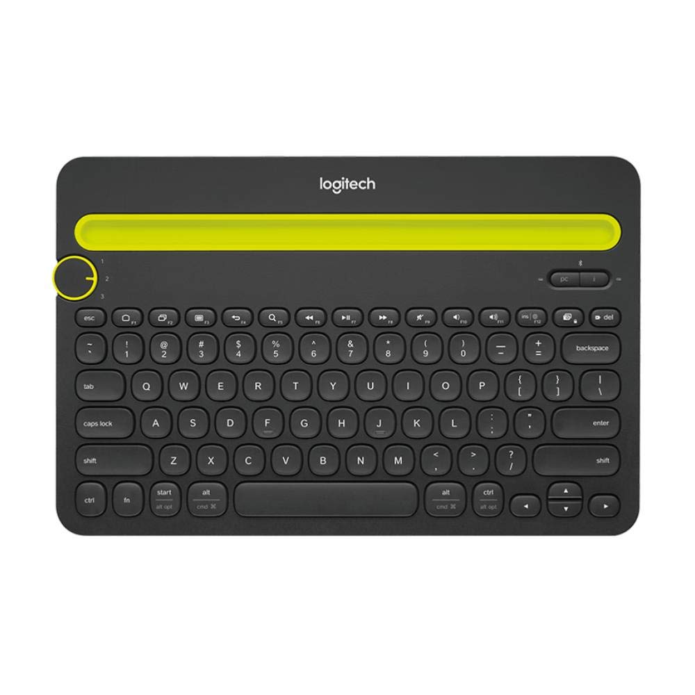 Logitech K480 Bluetooth Multi-Device Keyboard - Compatible with Windows, Mac, Android & iOS - Wireless Keyboard for Laptops, Tablets & Smartphones - Perfect for Home Office, Remote Work & Multi-Tasking