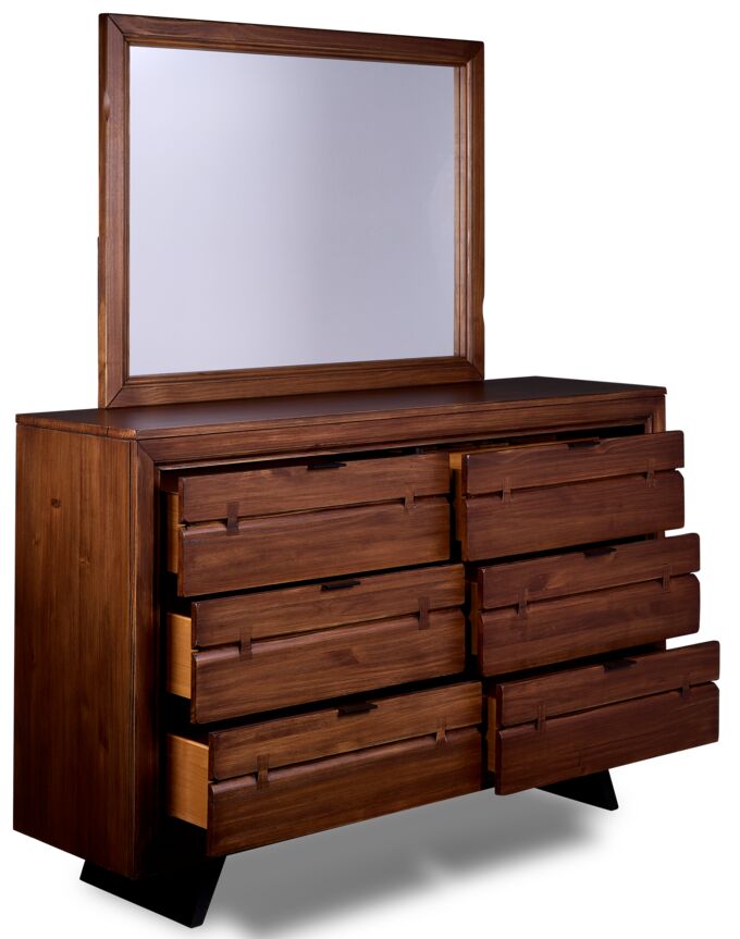 Camila 6-Drawer Dresser - Rustic Brown Wooden Chest of Drawers for Bedroom Storage & Organization | Perfect for Master Bedroom, Guest Room, or Nursery