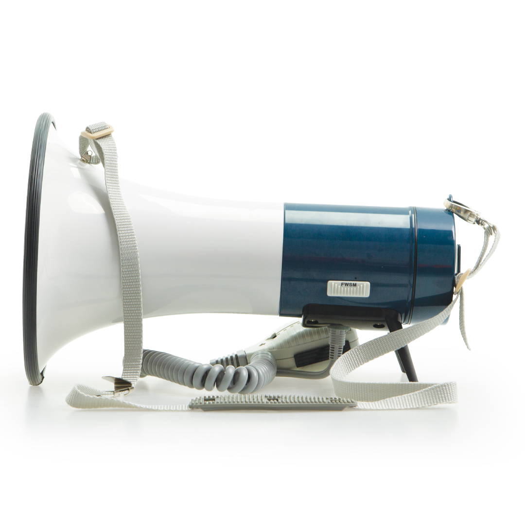 Victor Megaphone with Handheld Microphone - 25W Loud Portable Bullhorn for Outdoor Events, Sports Games & Emergency Announcements